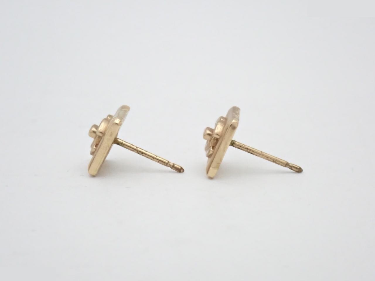 Coco Mark Square Earrings 02A — view 3