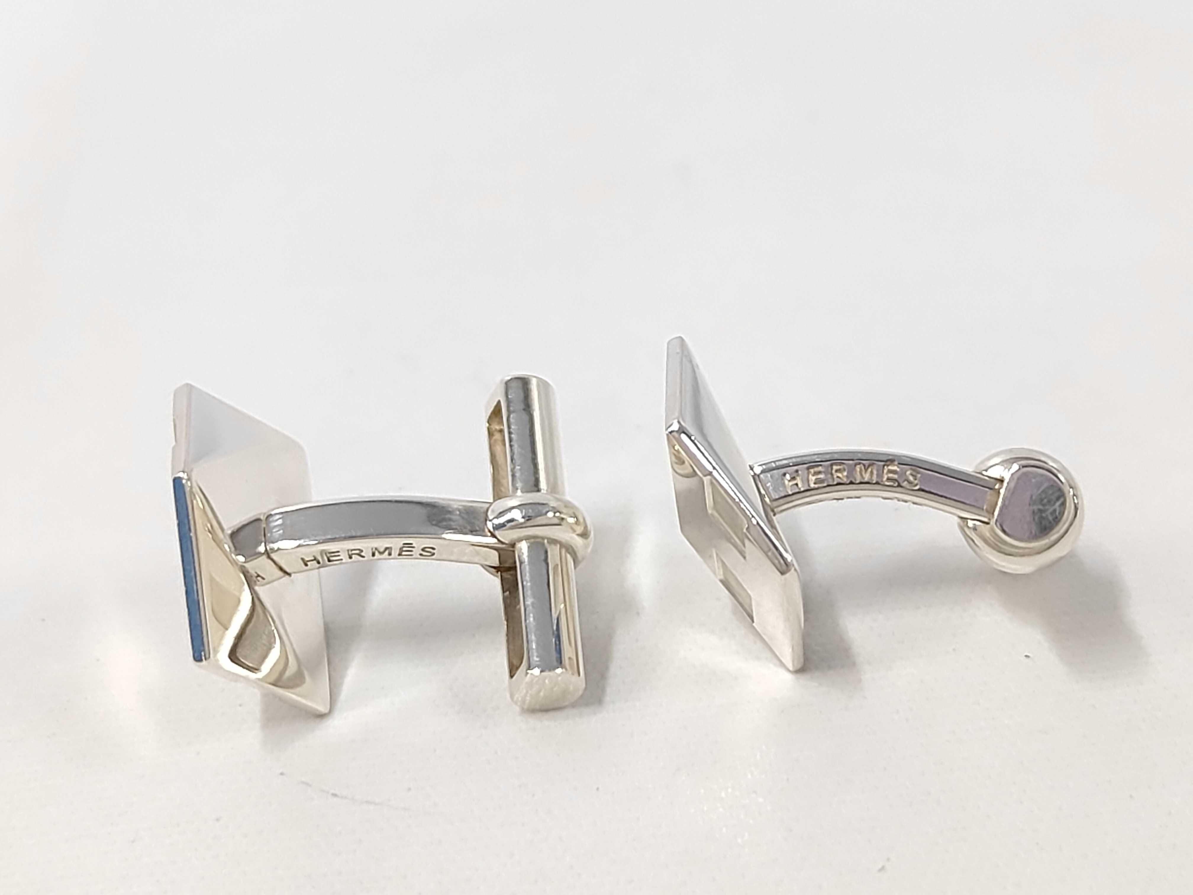 H-Cube Cufflinks (925 Sterling Silver) - Tie Clip & Cufflinks — view 2