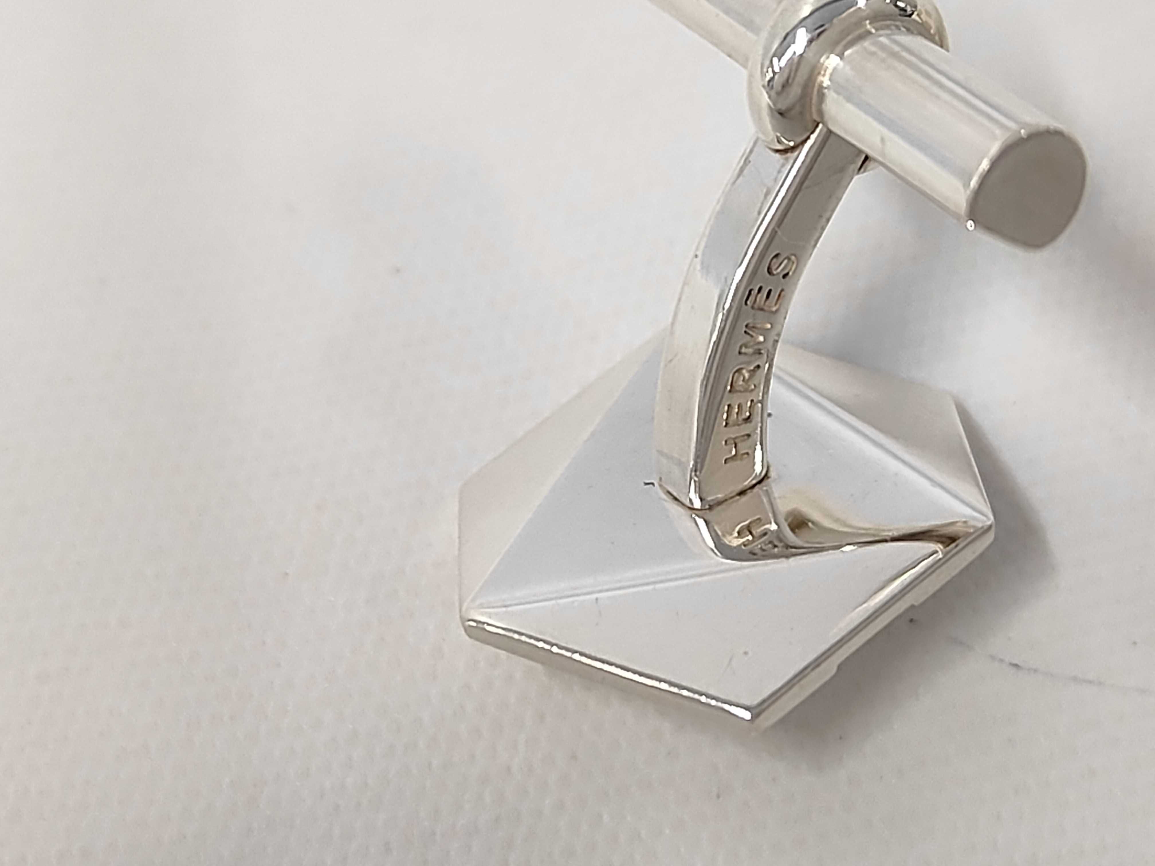 H-Cube Cufflinks (925 Sterling Silver) - Tie Clip & Cufflinks — view 4