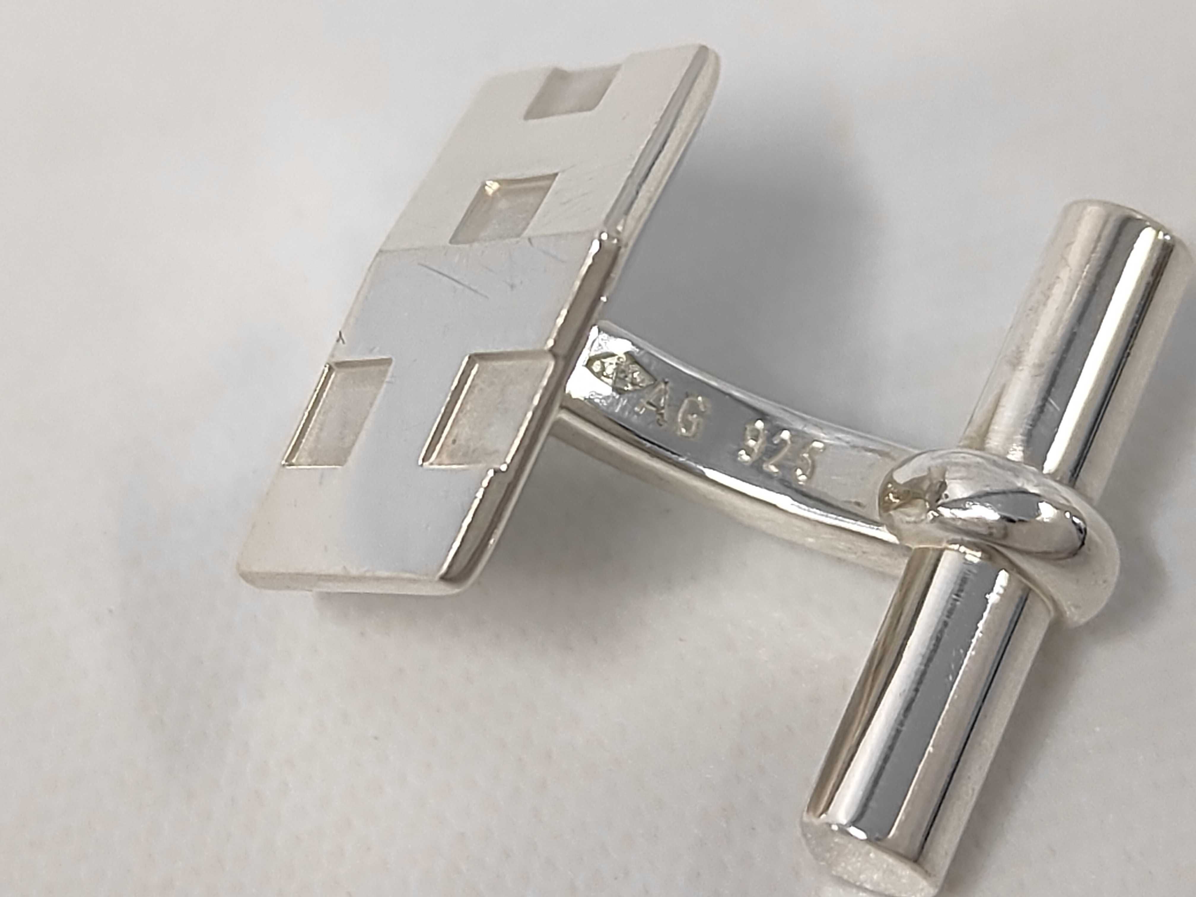 H-Cube Cufflinks (925 Sterling Silver) - Tie Clip & Cufflinks — view 6
