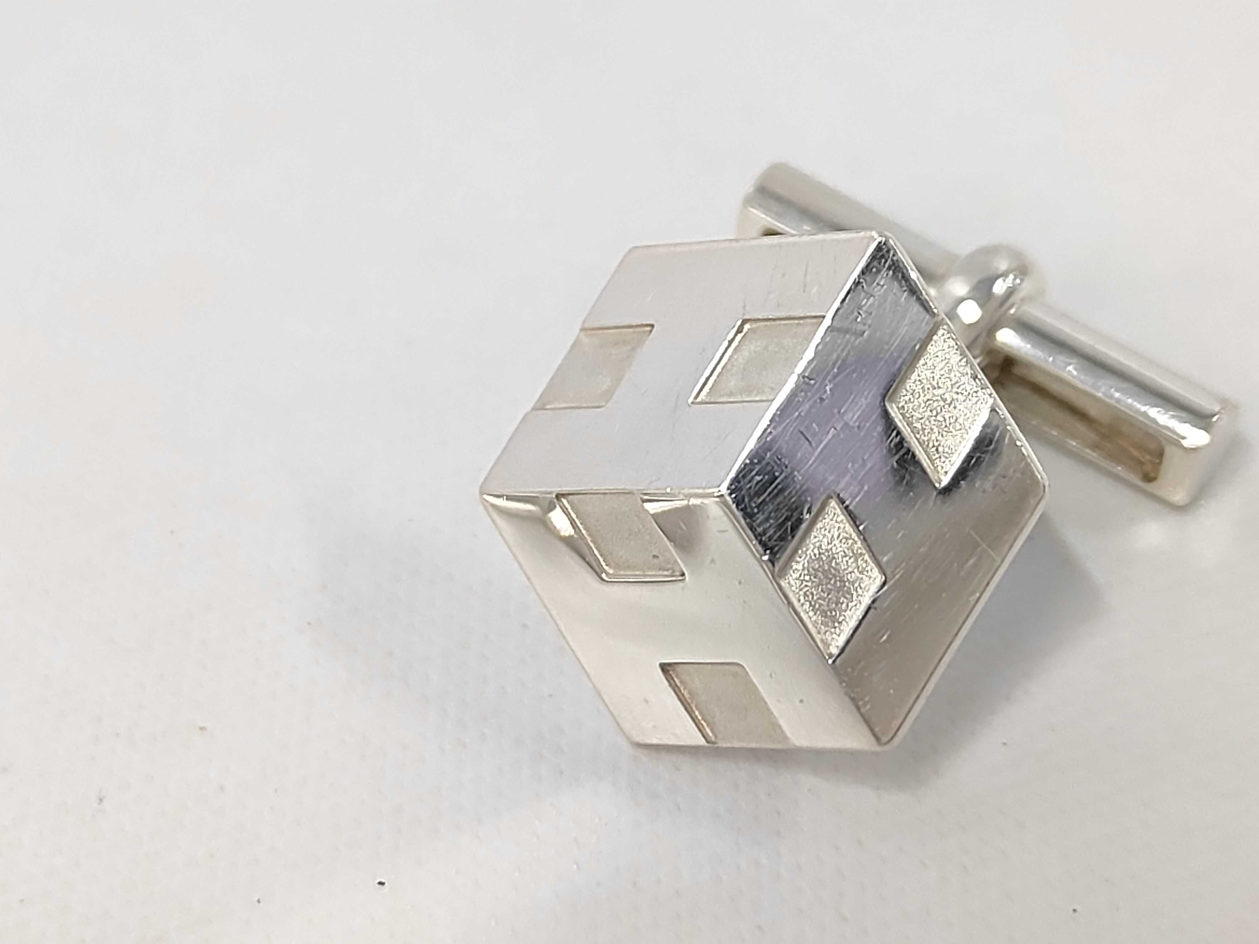 H-Cube Cufflinks (925 Sterling Silver) - Tie Clip & Cufflinks — view 7