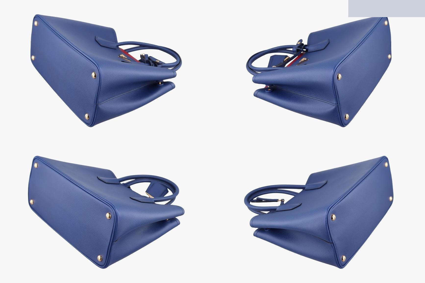 Double Cuir Saffiano Leather Blue — view 4