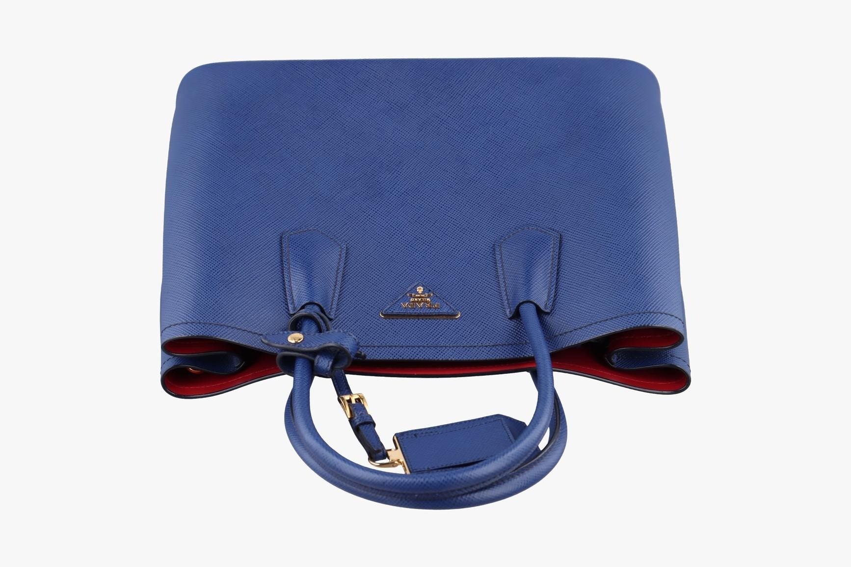 Double Cuir Saffiano Leather Blue — view 5