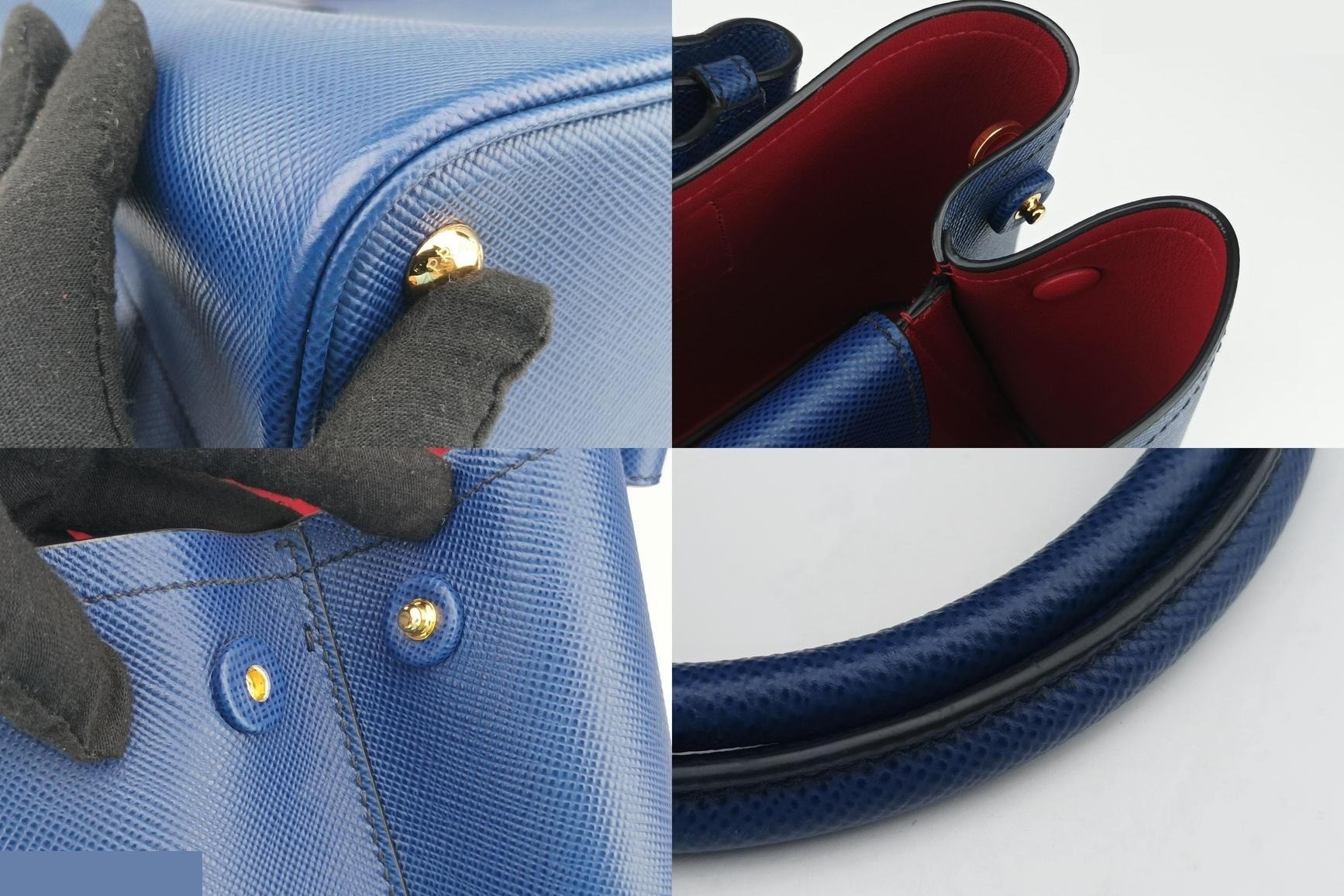 Double Cuir Saffiano Leather Blue — view 9