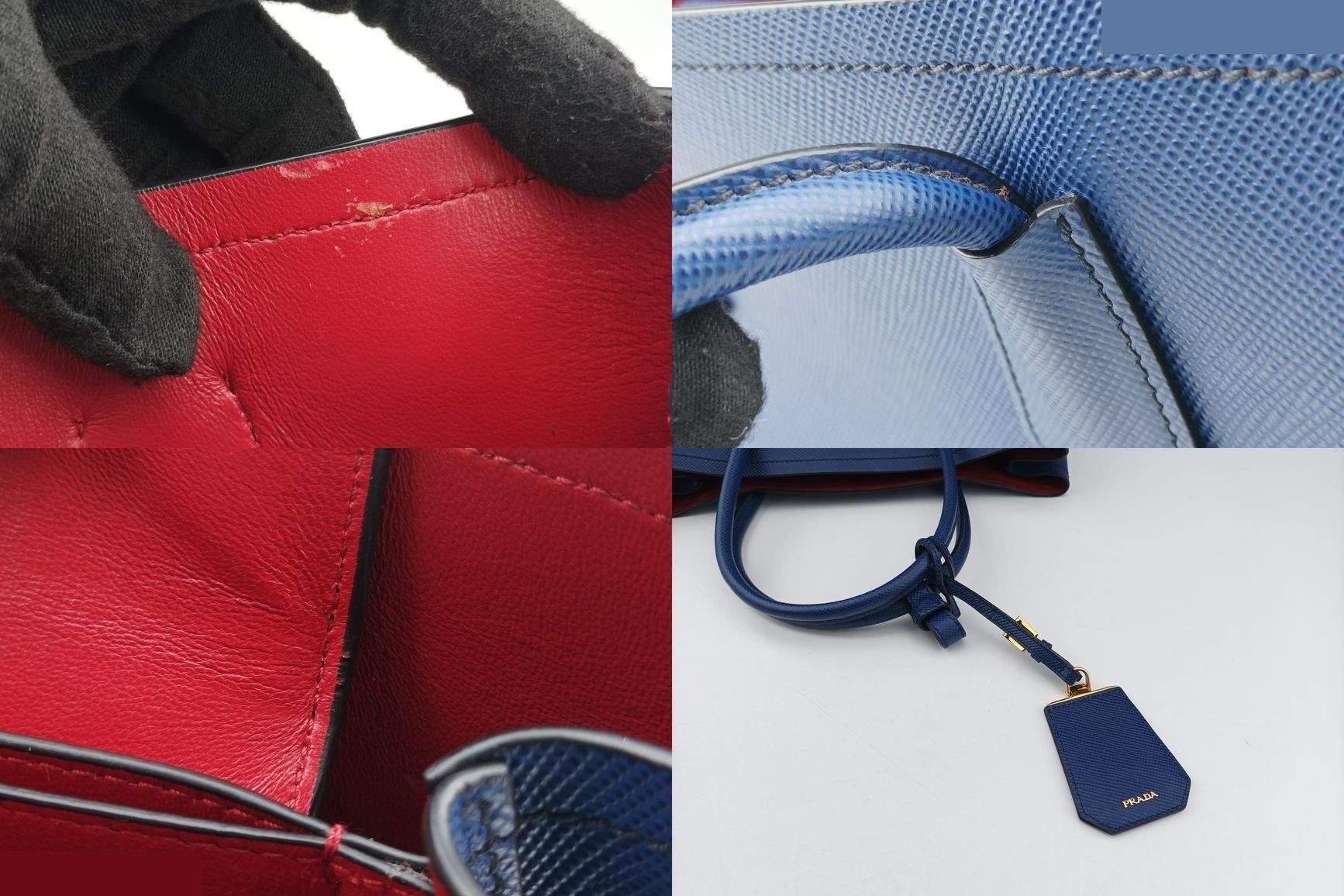 Double Cuir Saffiano Leather Blue — view 10