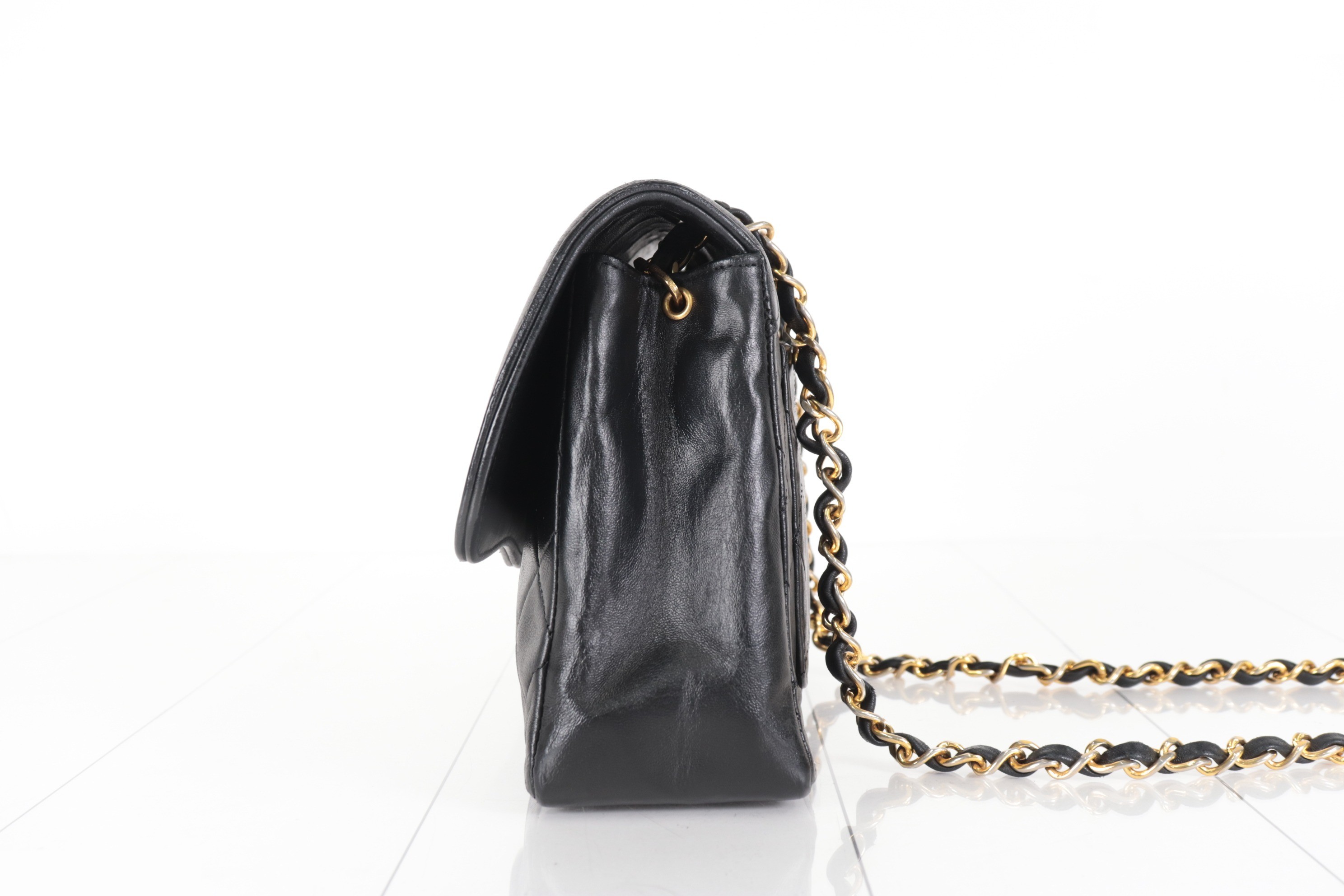 Turnlock Lamb Chain Shoulder Bag — view 3