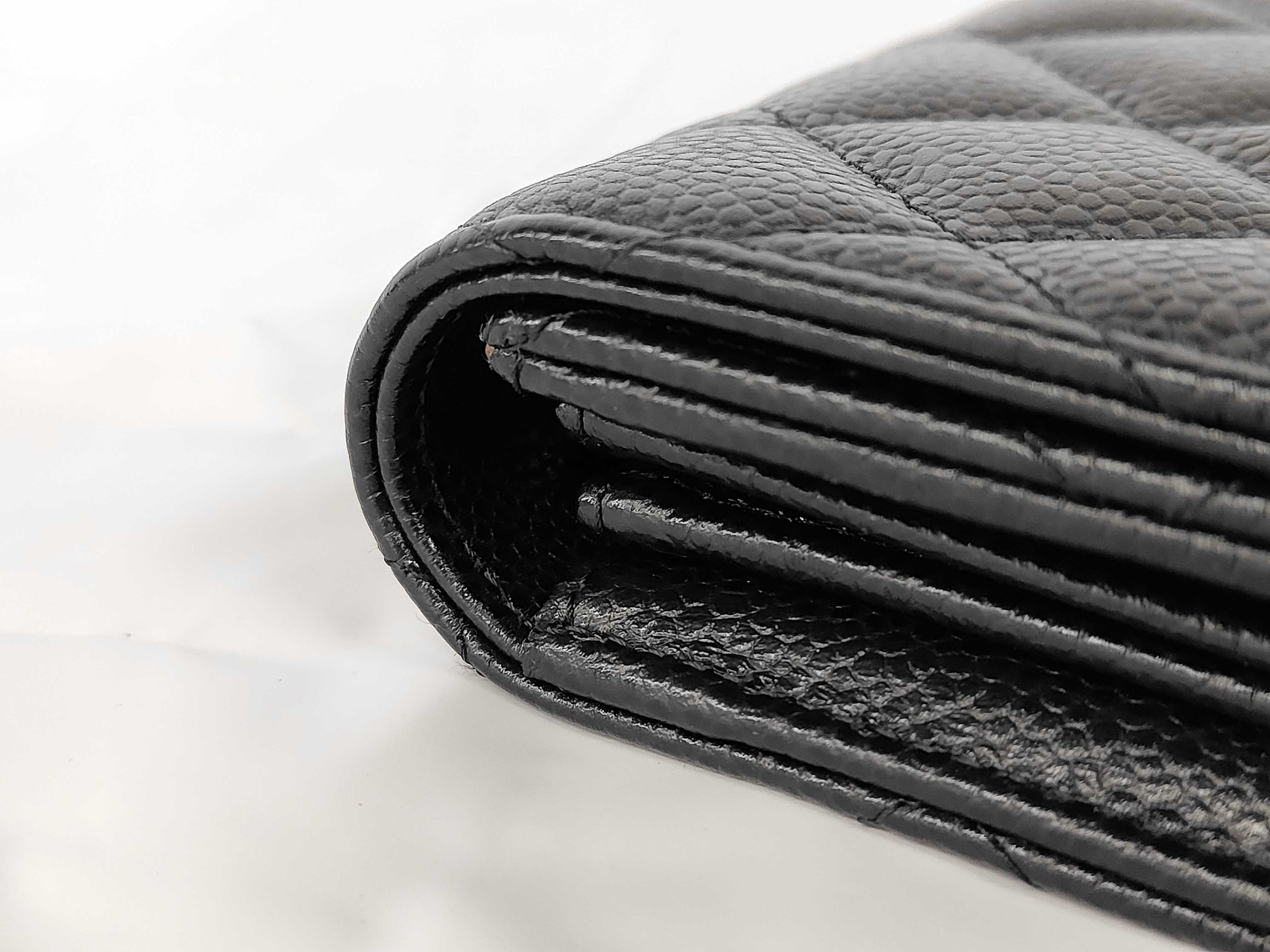 Caviar Skin Matelassé Timeless Classic Long Flap Wallet — view 3