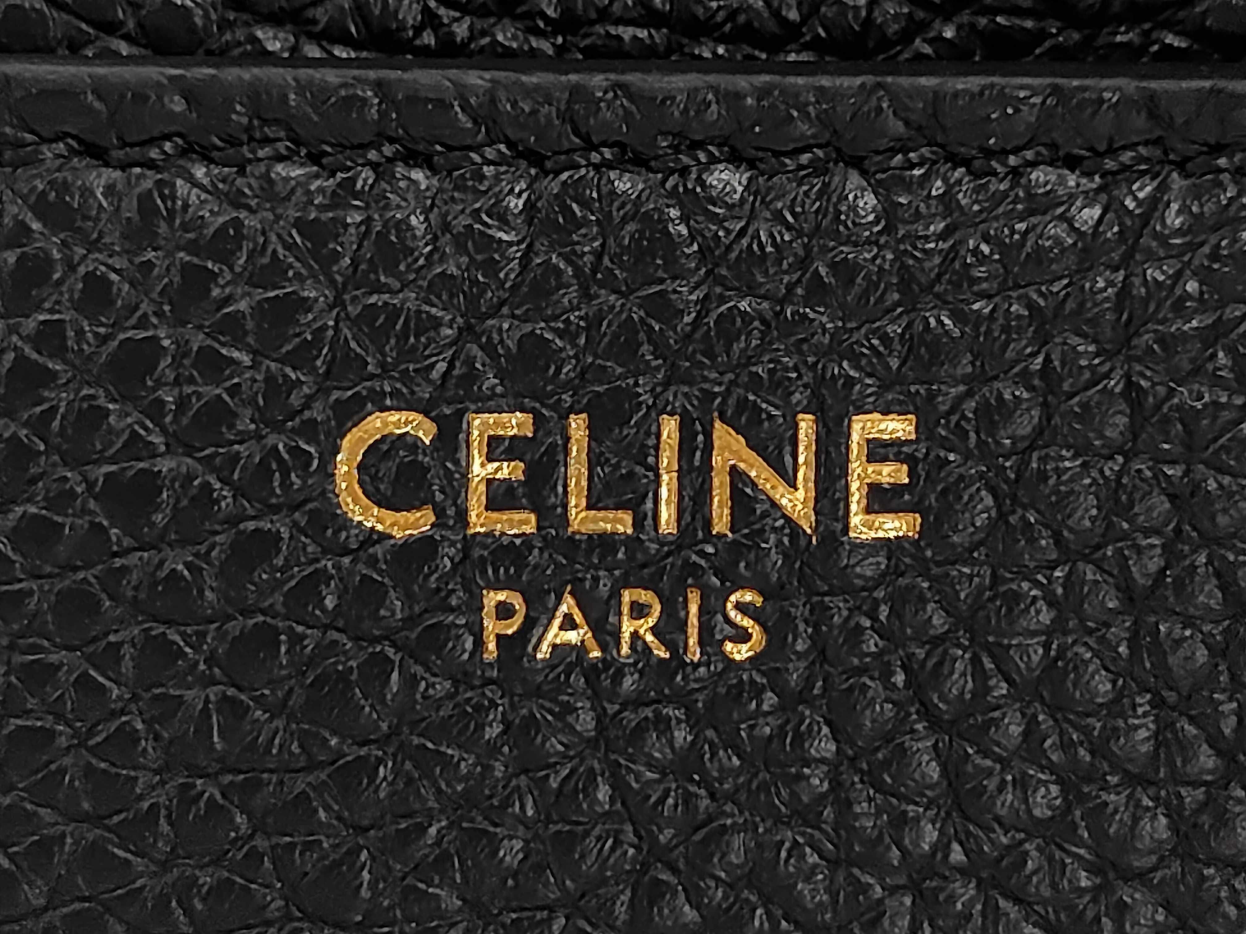 Black Grained Calf Leather Medium Handbag — view 10