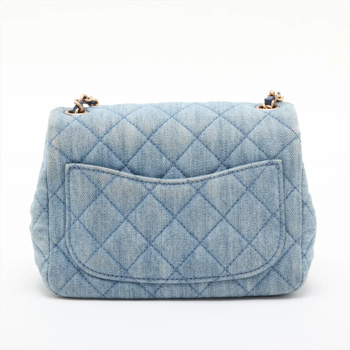 [Individually packaged] Chanel Mini Matelassé 17 Denim Single Flap Single Chain Bag, Blue, Gold Hardware, NKX51TT7, Random Plate, A01115 — view 2