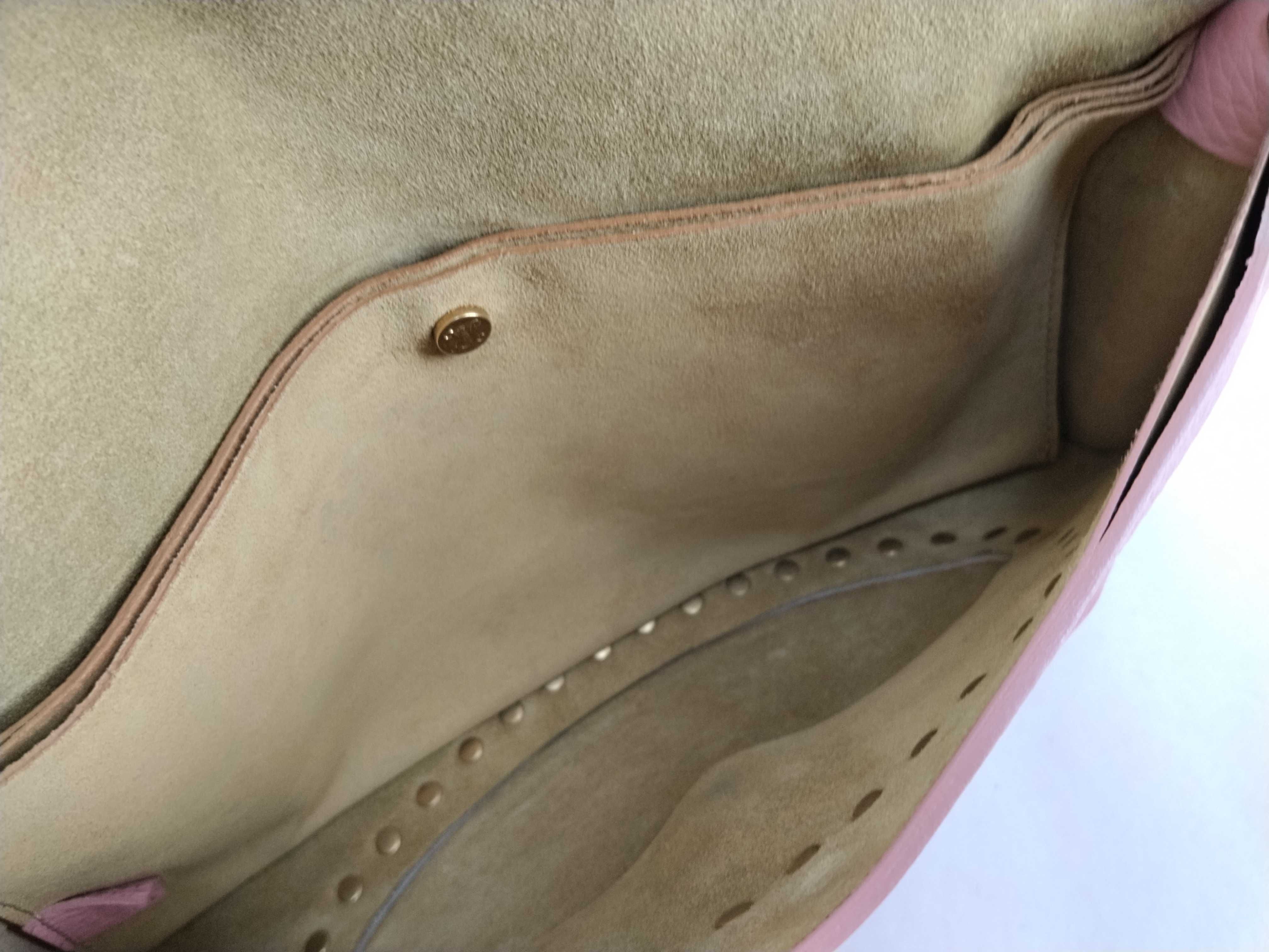 Leather One-Shoulder Bag (Pink) — view 11