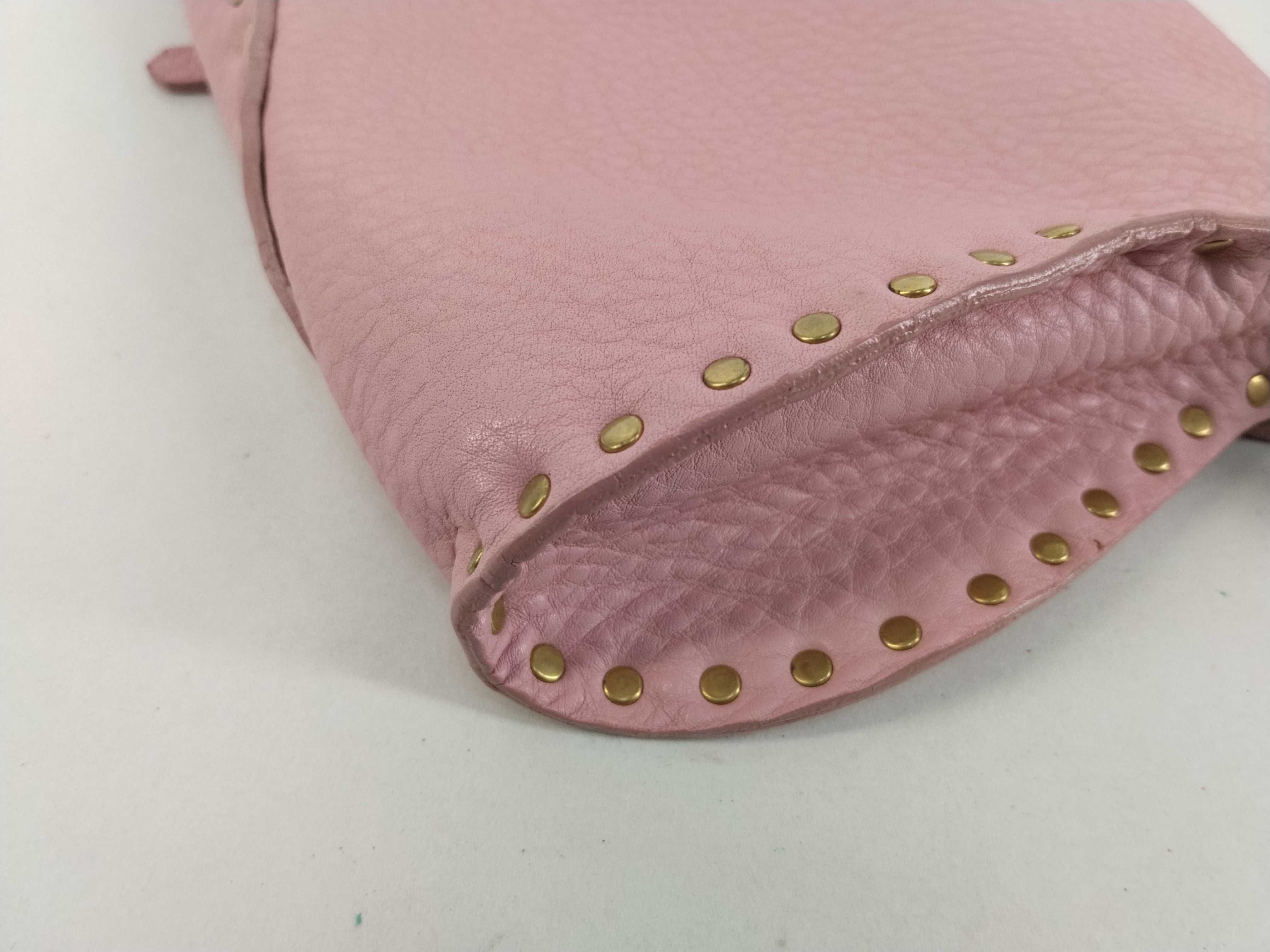 Leather One-Shoulder Bag (Pink) — view 6