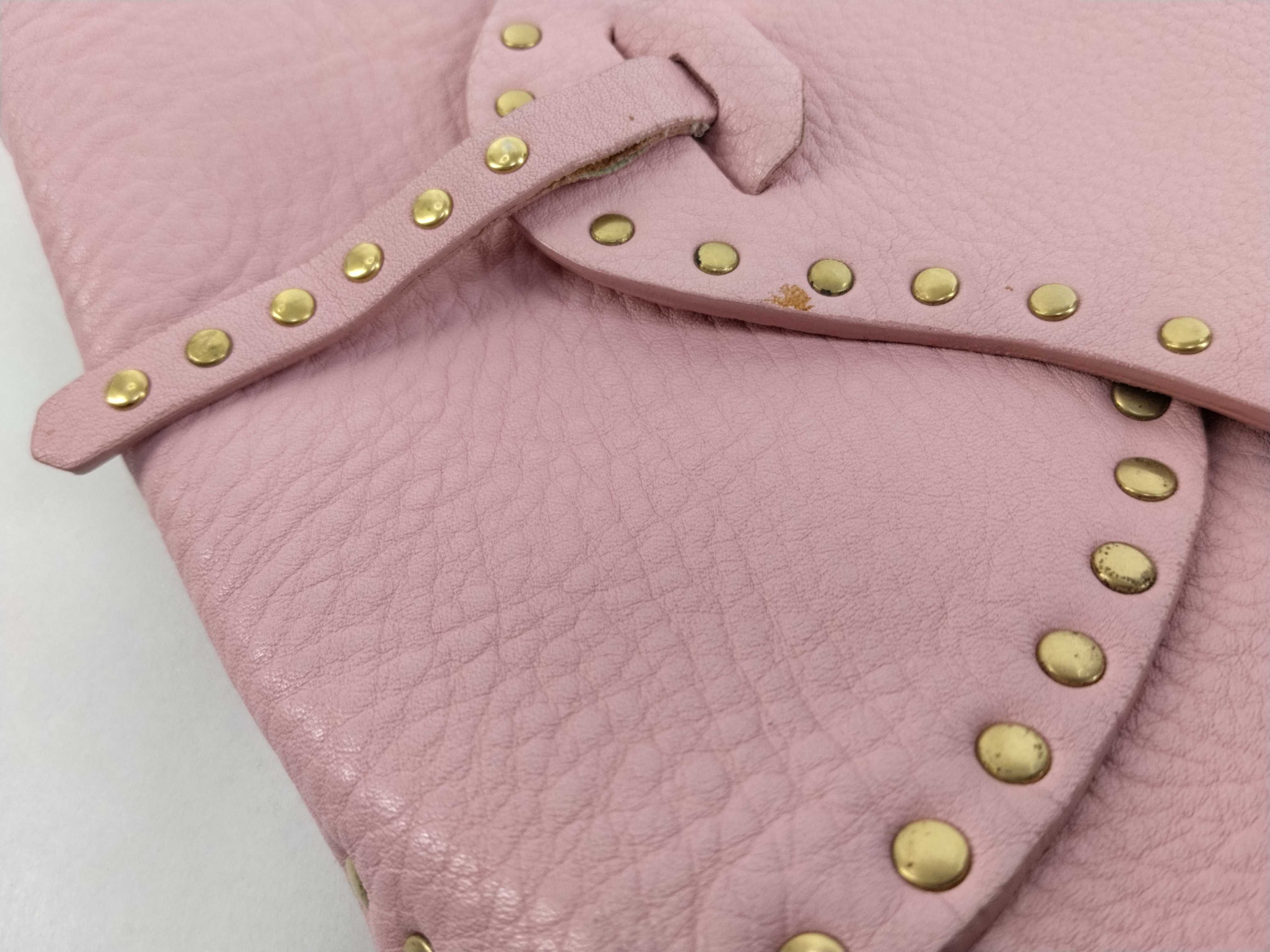 Leather One-Shoulder Bag (Pink) — view 9