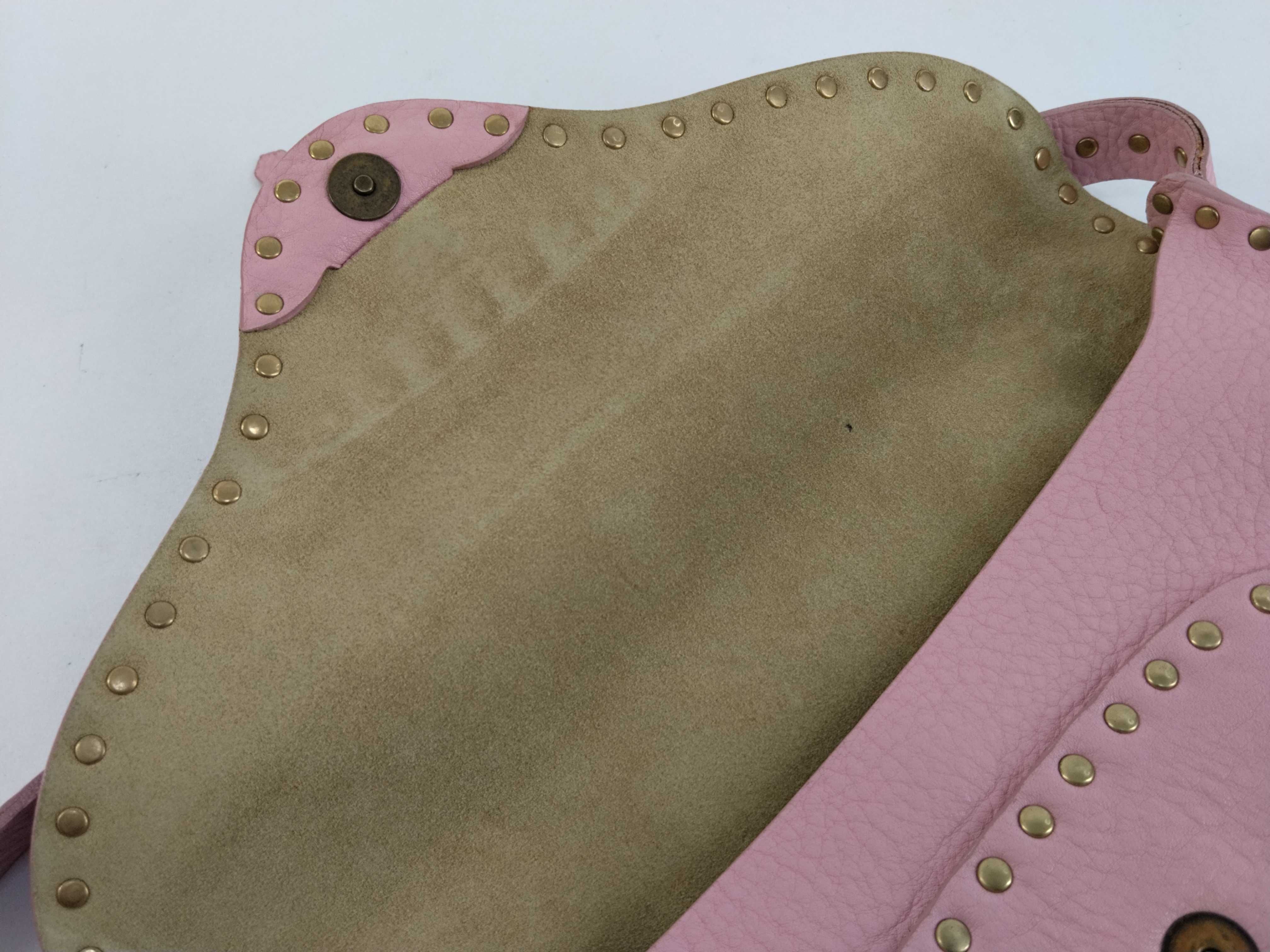 Leather One-Shoulder Bag (Pink) — view 10