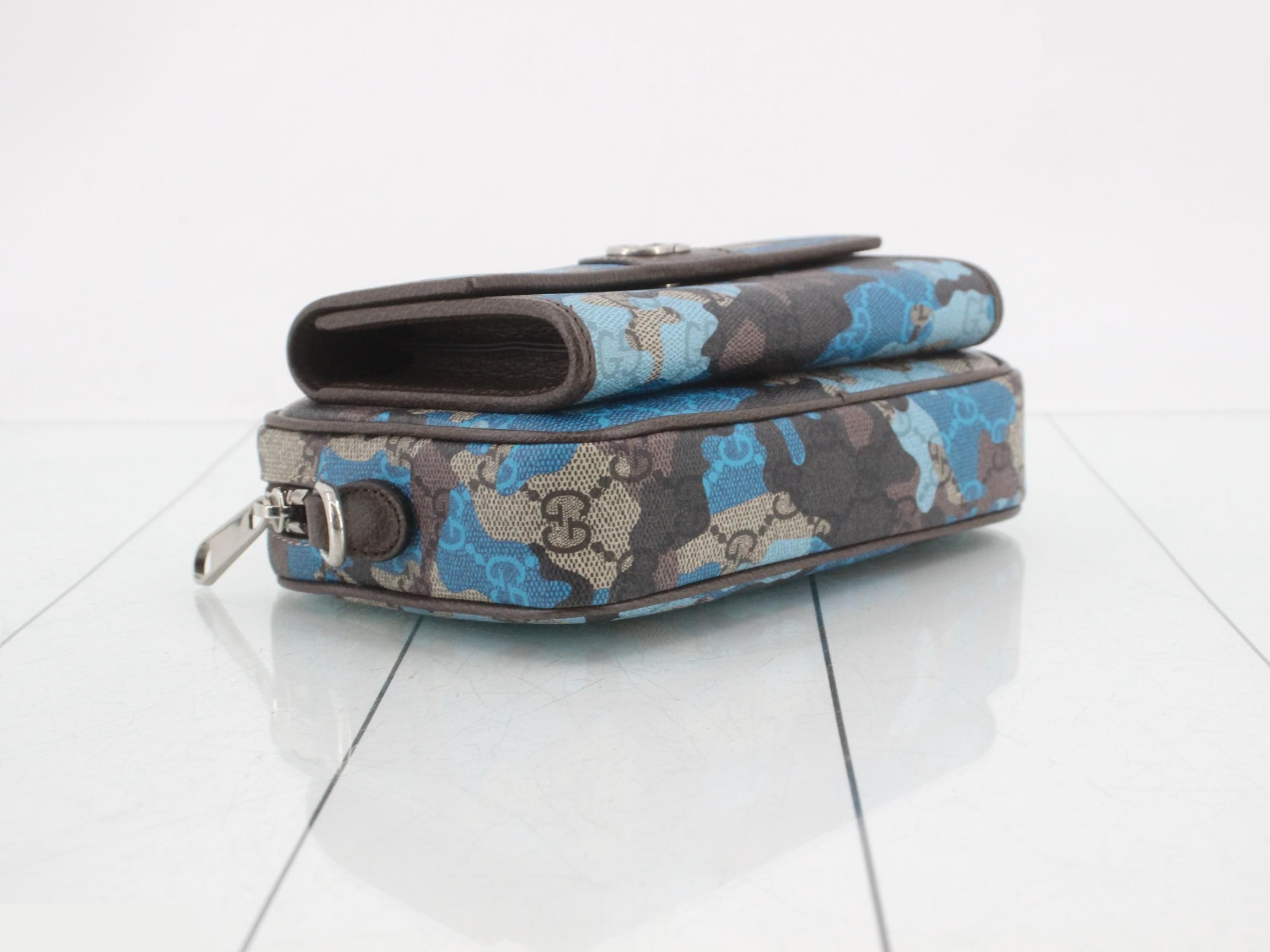 Unused GG Supreme camouflage shoulder bag — view 5