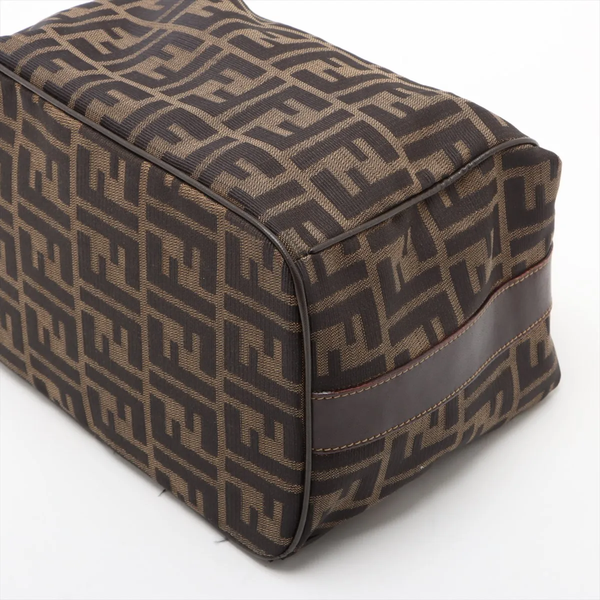 Zucca Canvas x Leather Vanity Bag Brown — view 3
