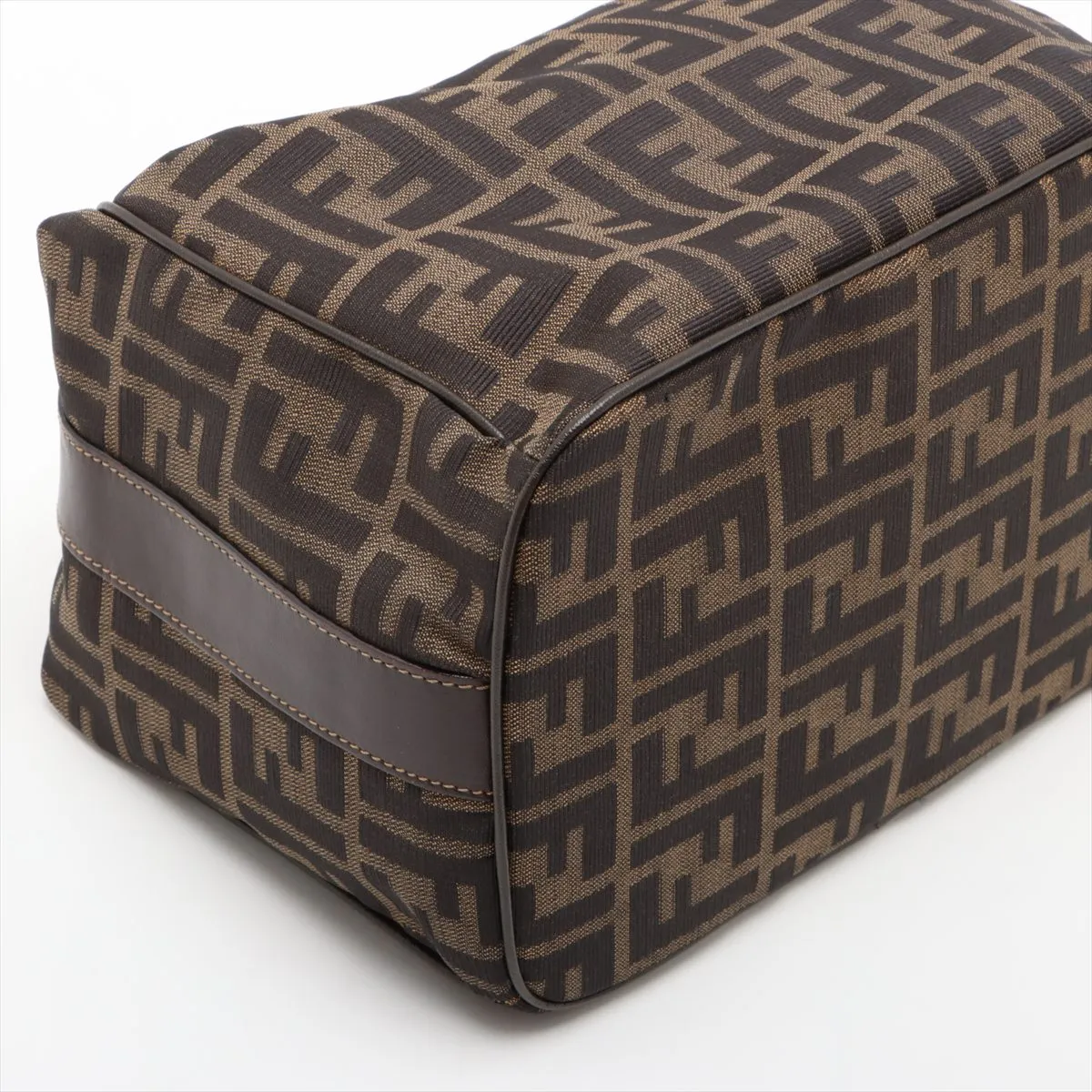 Zucca Canvas x Leather Vanity Bag Brown — view 4