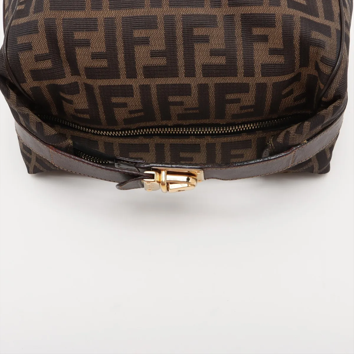 Zucca Canvas x Leather Vanity Bag Brown — view 5