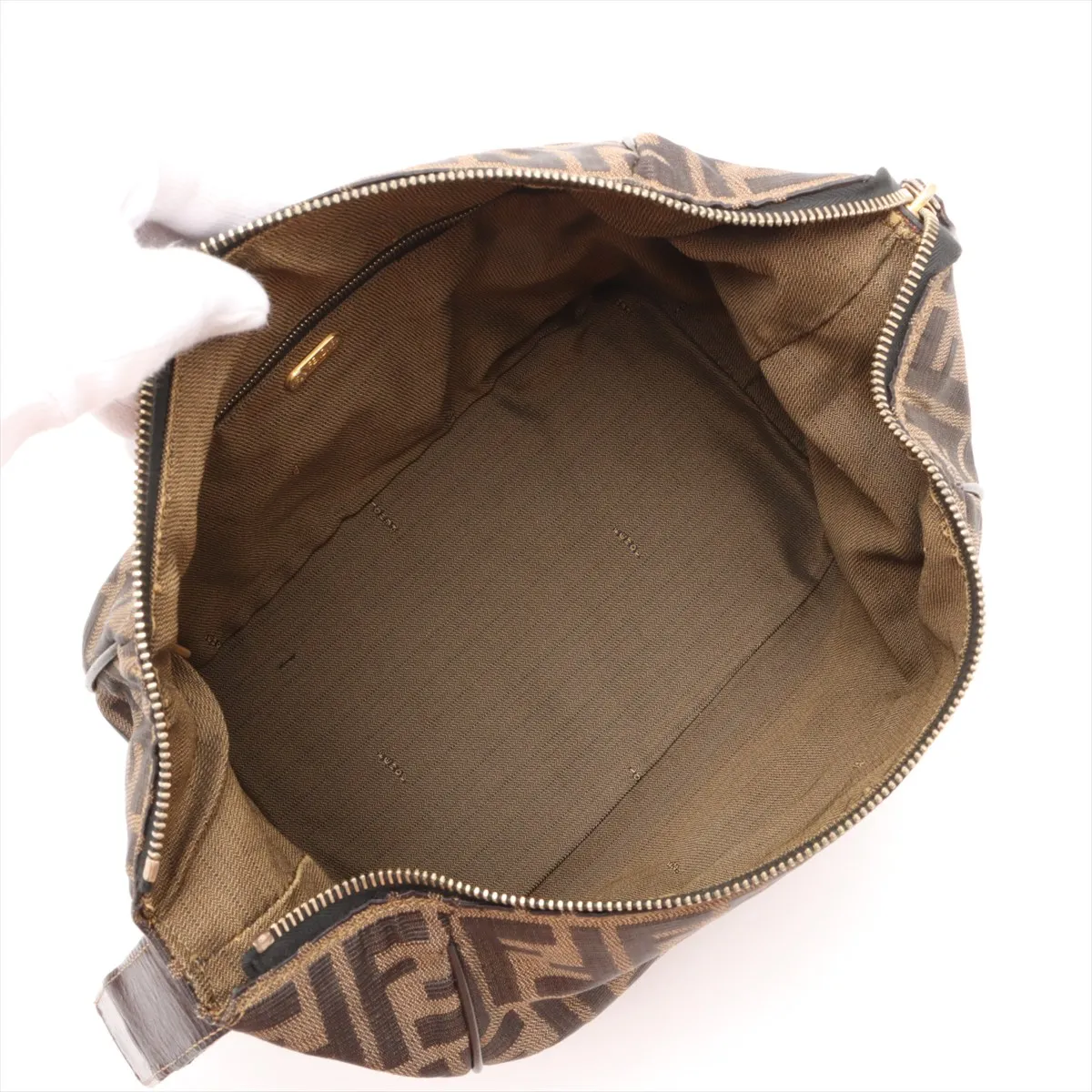 Zucca Canvas x Leather Vanity Bag Brown — view 7