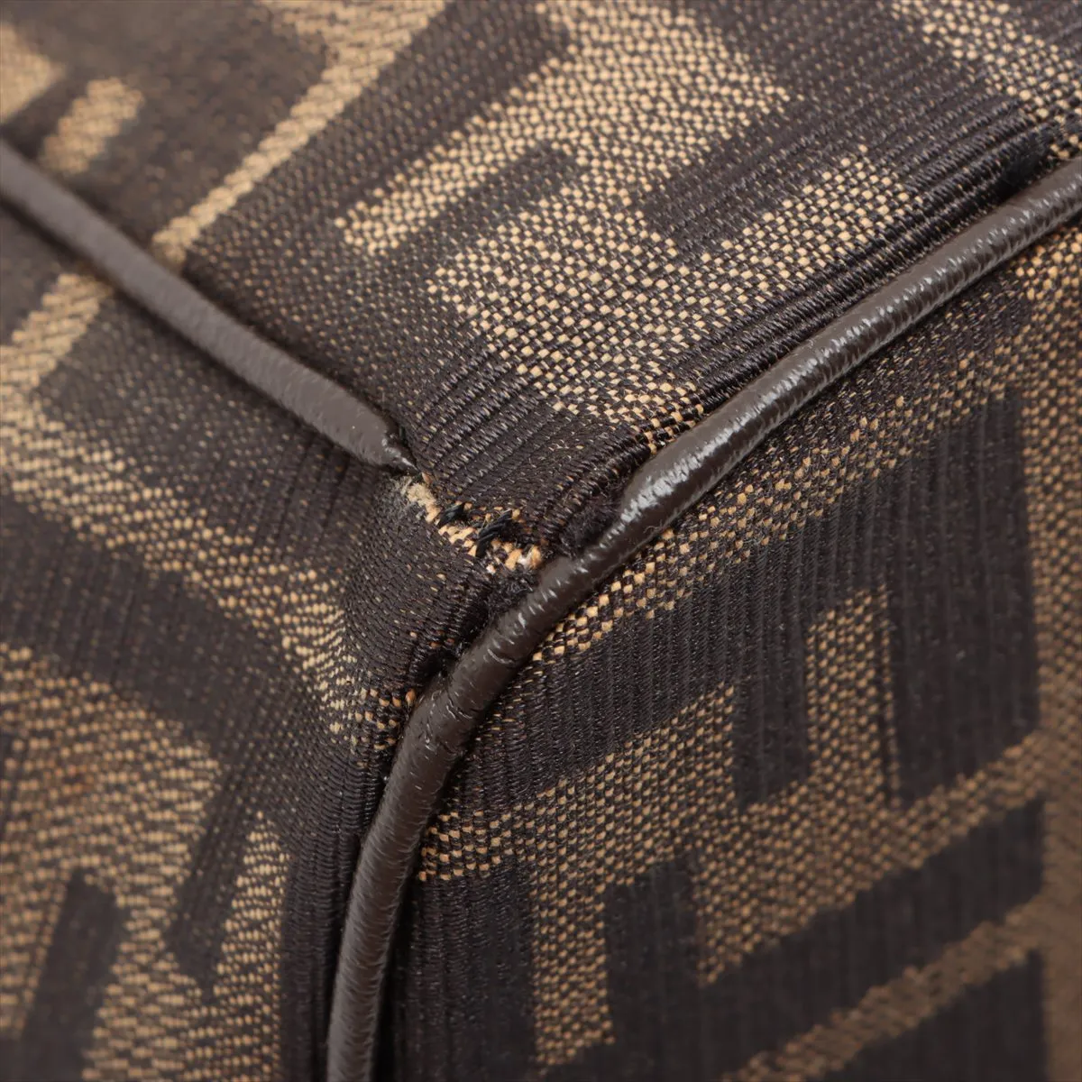 Zucca Canvas x Leather Vanity Bag Brown — view 10