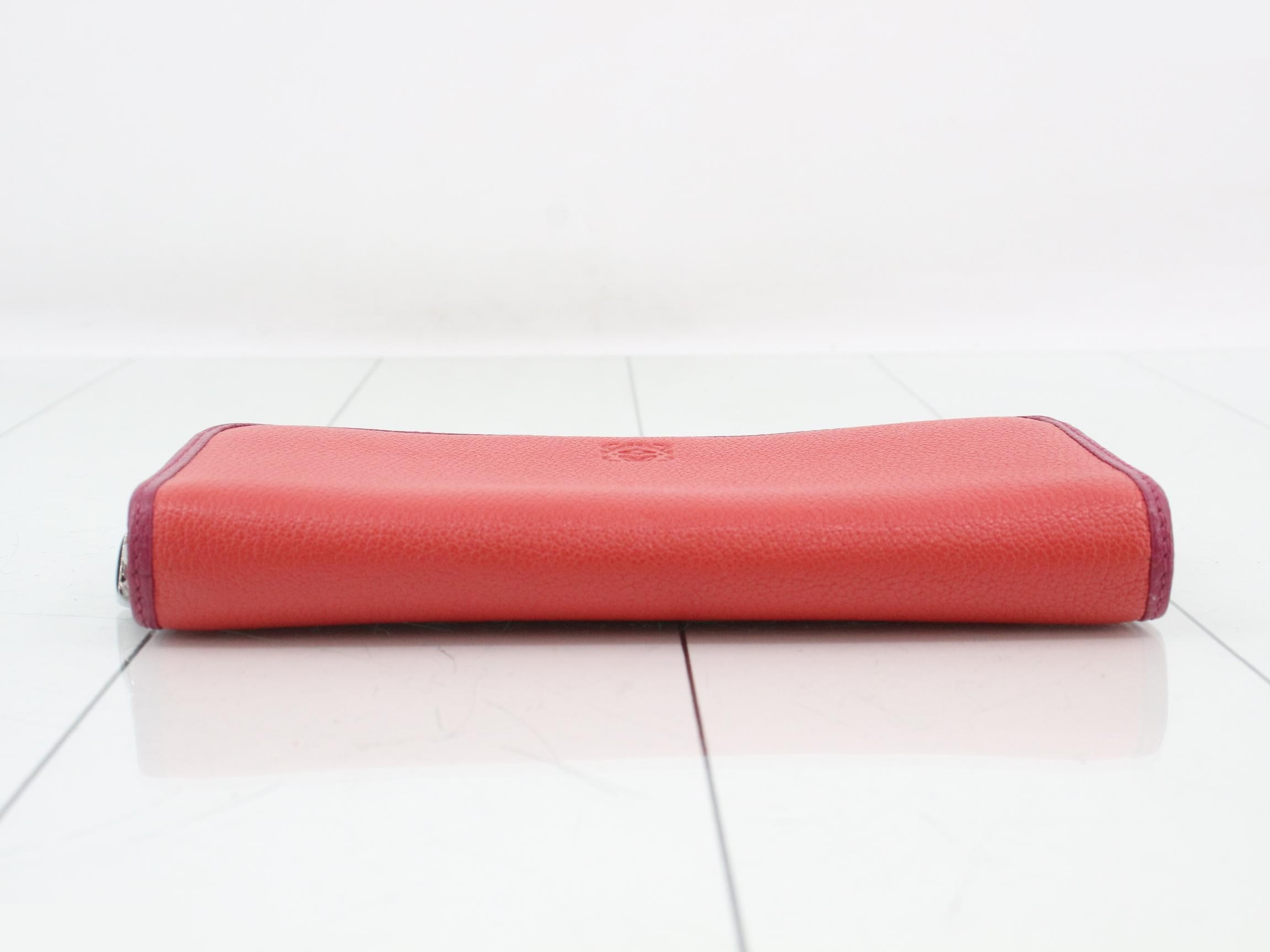 Round zipper long wallet, leather — view 3