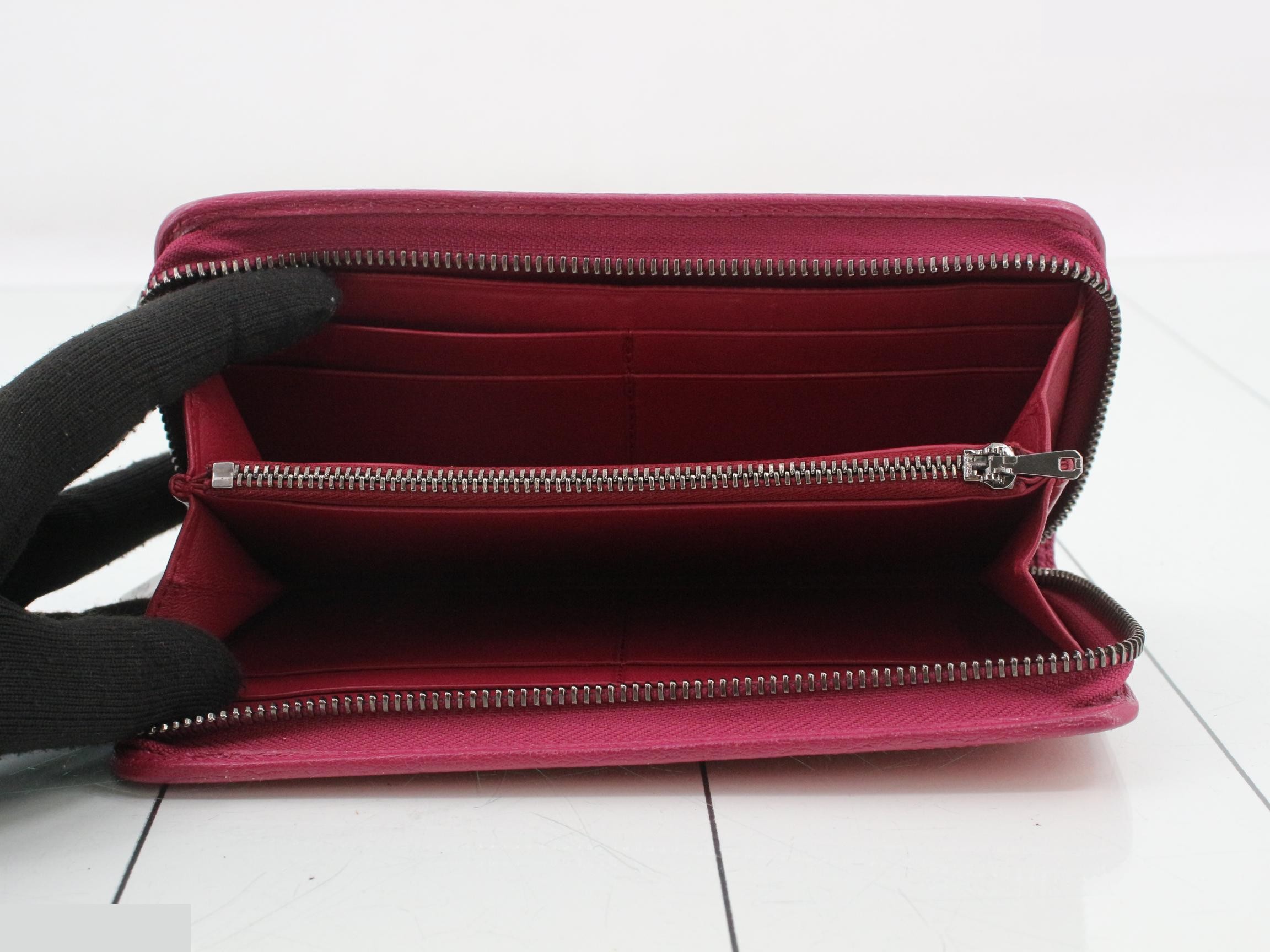 Round zipper long wallet, leather — view 4