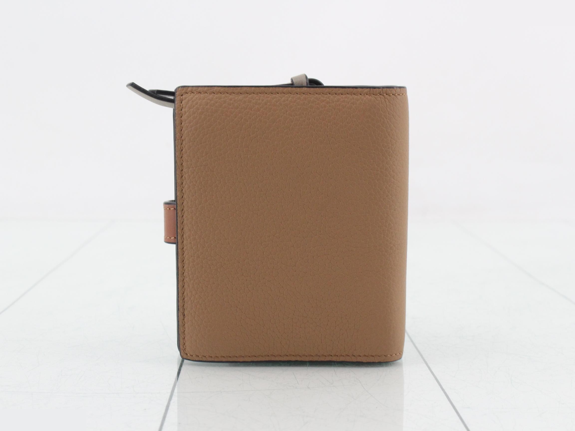 Anagram Bi-fold Wallet, Brown — view 2