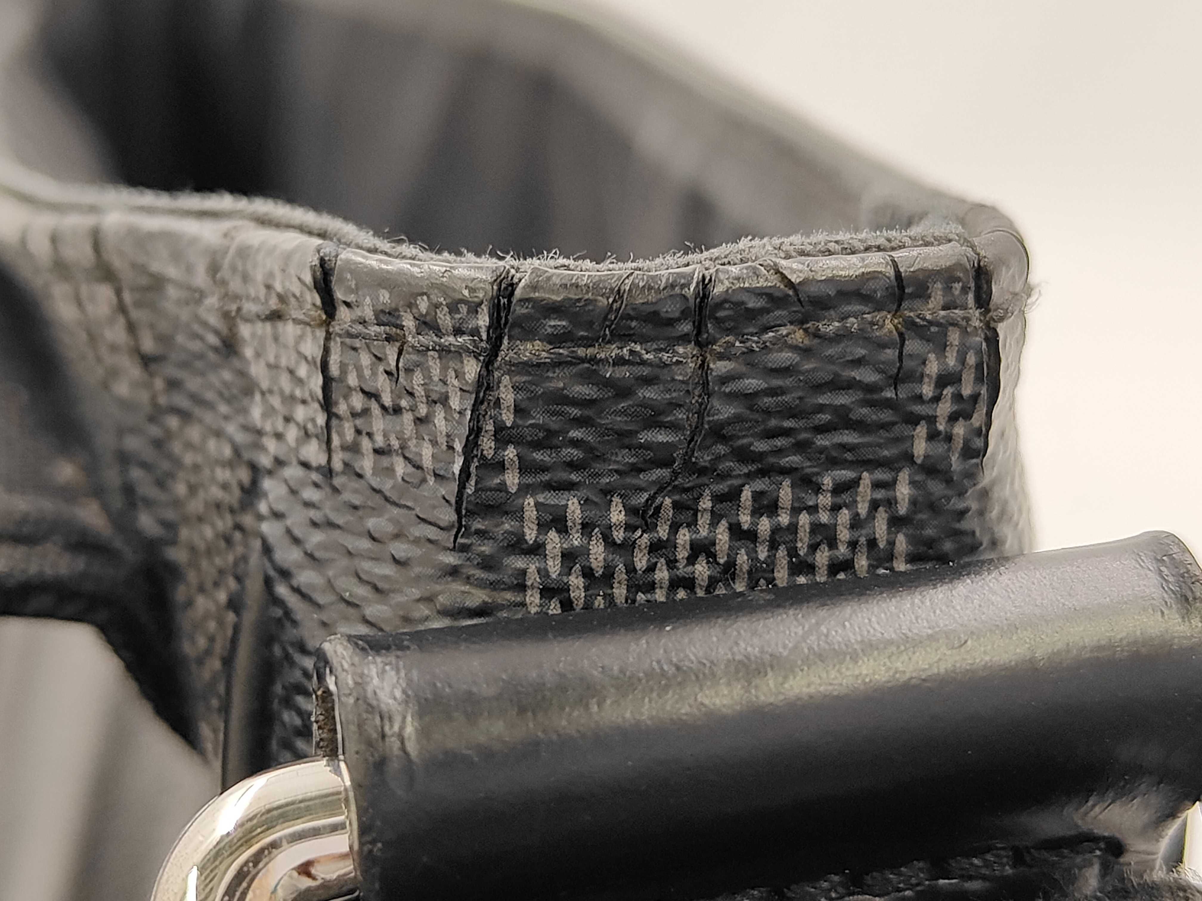 Damier Graphite District PM N41260 Black Shoulder Bag — view 14