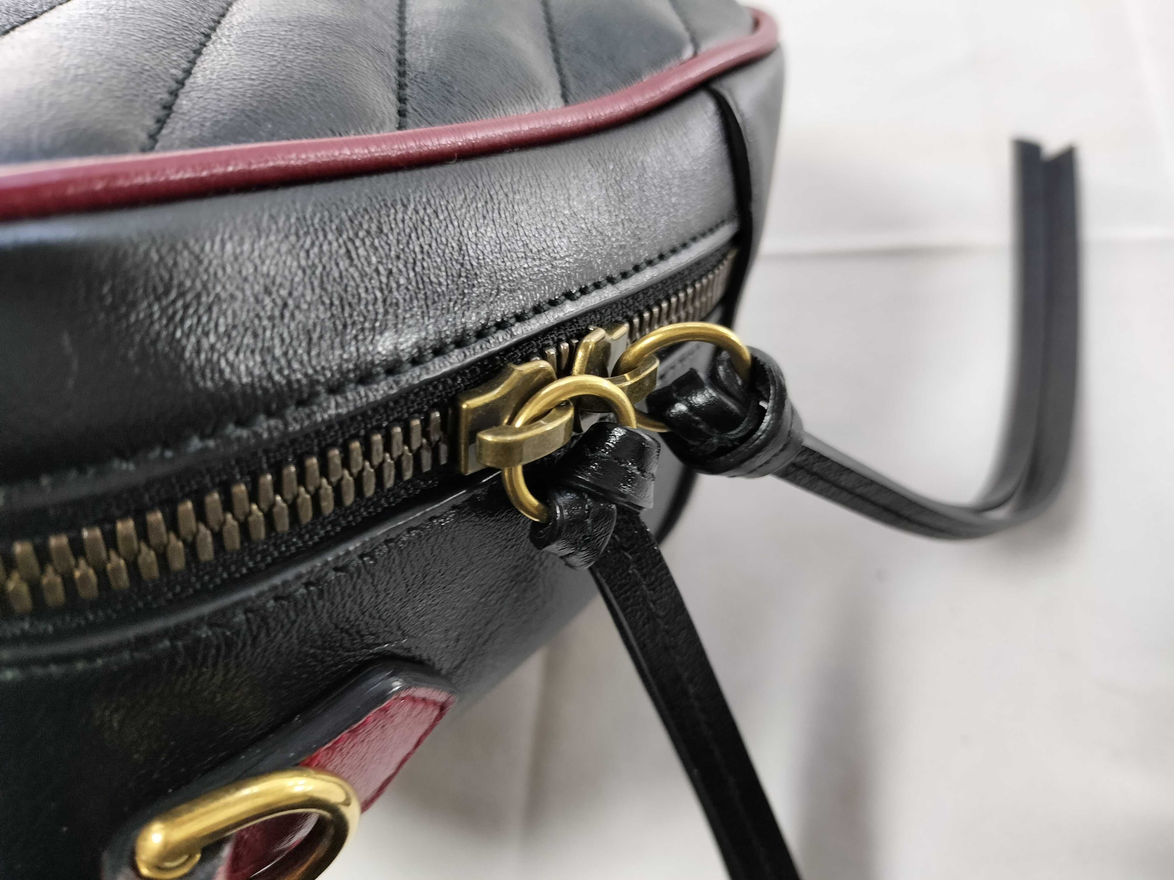 Bamboo GG Marmont Bamboo Top Handle Handbag 602270 Black — view 14