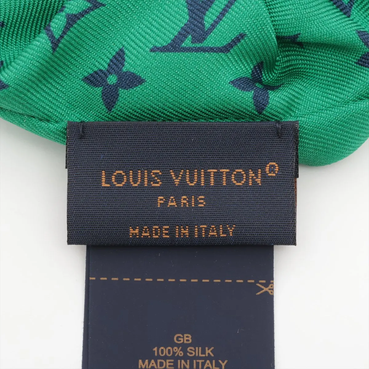 M77798 Scrunchie Summer IS1292 Scrunchie Silk Navy x Green — view 3