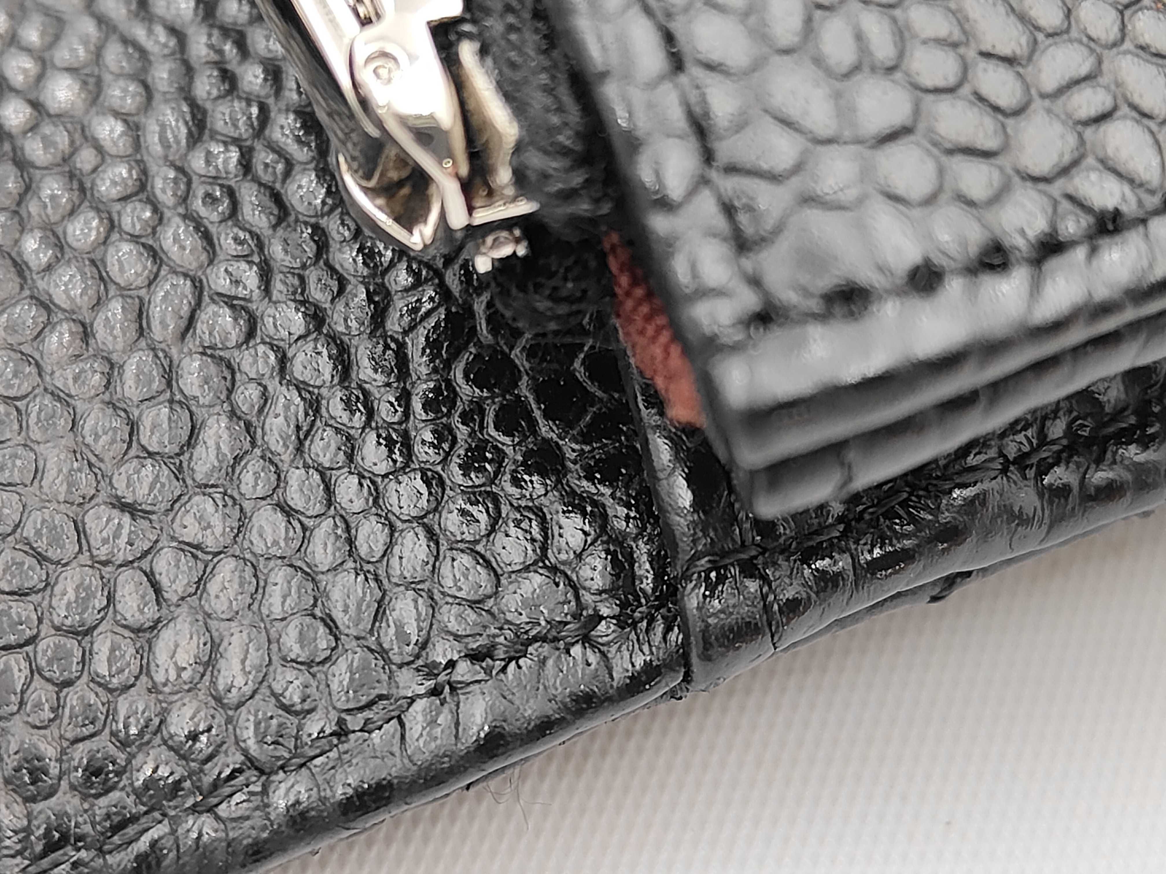 Caviar Skin Chain Shoulder Bag Chain Wallet Black IC Plate Shoulder Bag — view 8