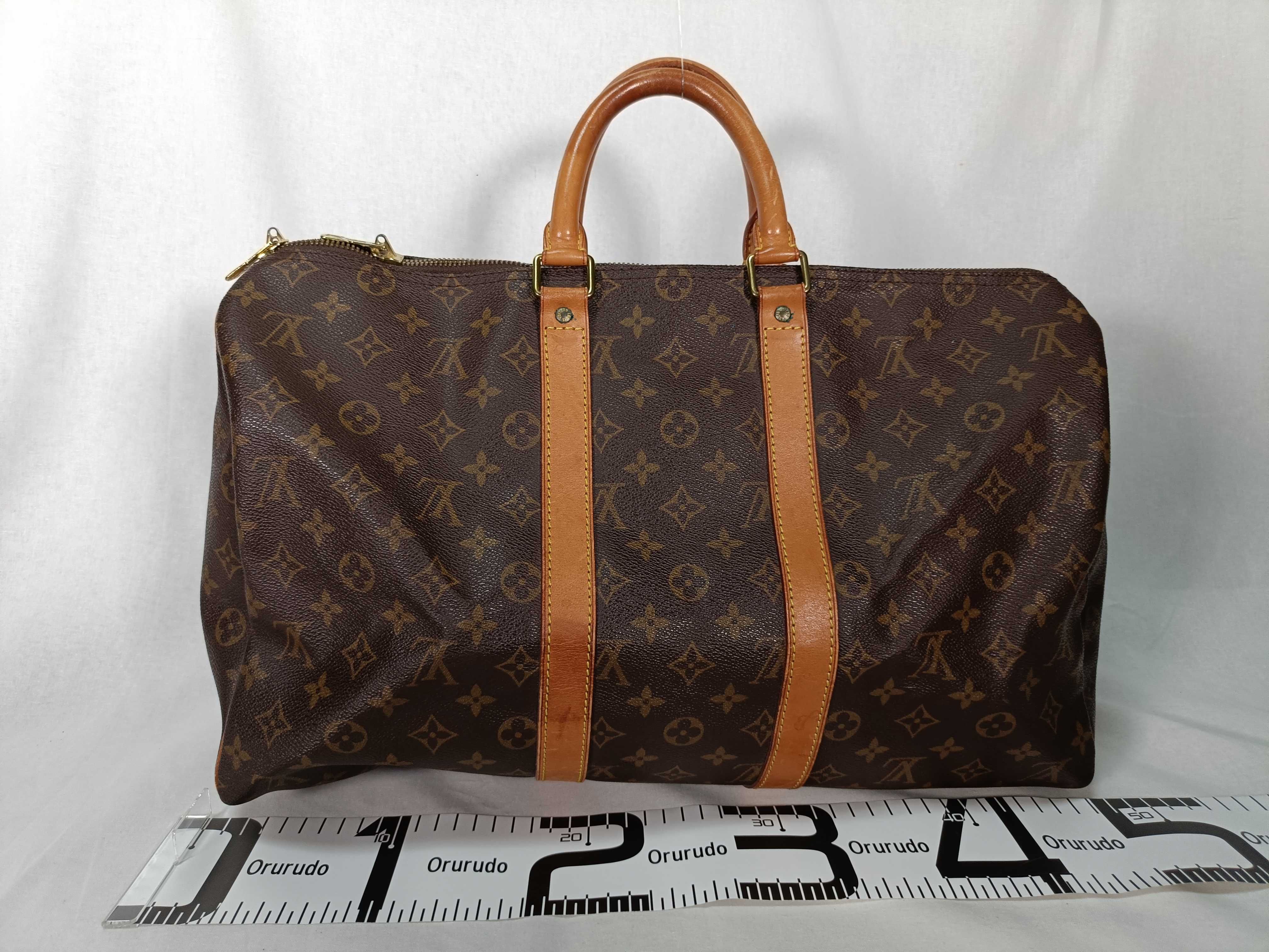 PH- Keepall Bandouliere Monogram Canvas Brown Travel Bag (Boston Bag) — view 2