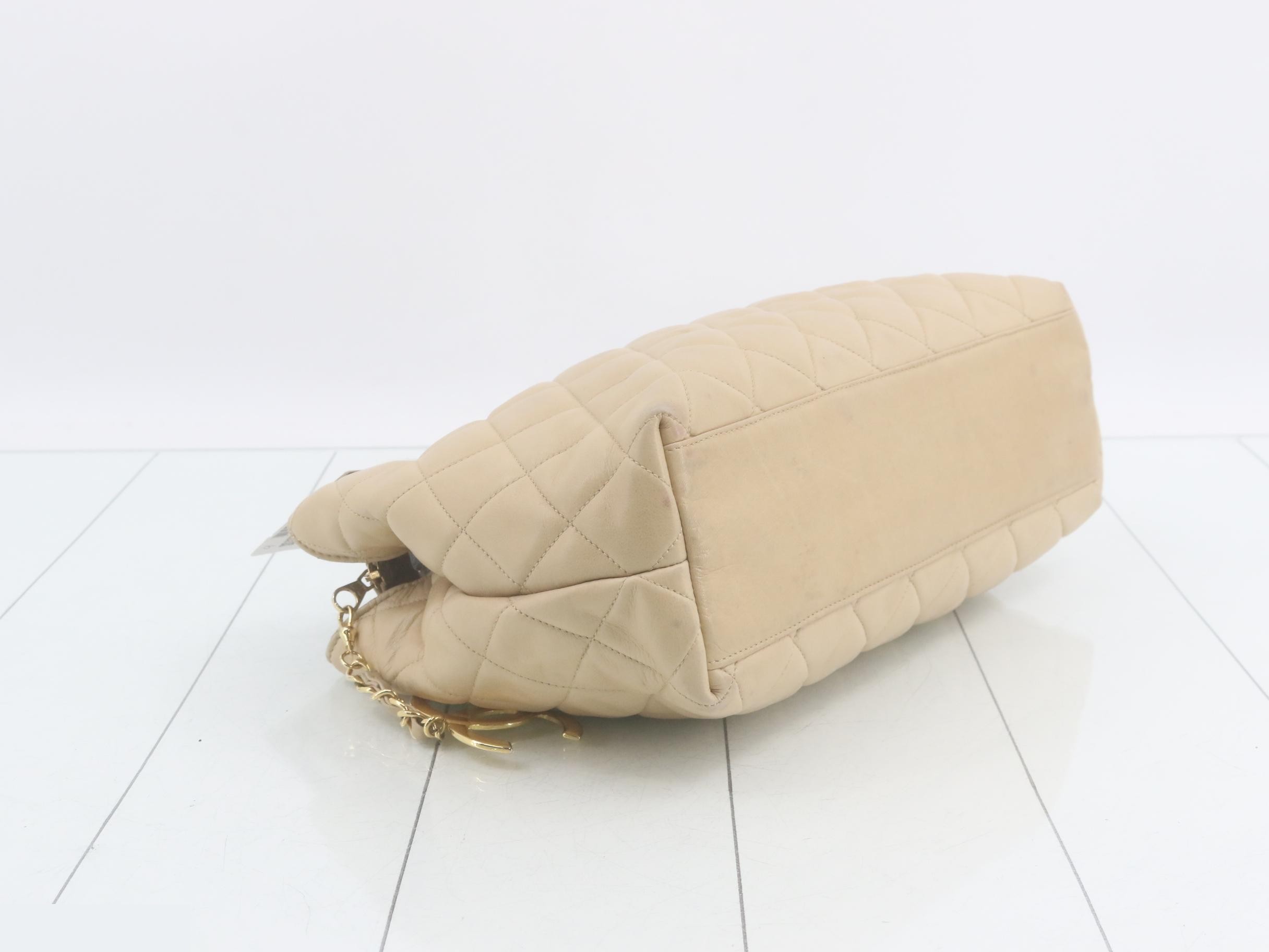 Matelassé Leather Chain Semi-Shoulder Bag — view 5