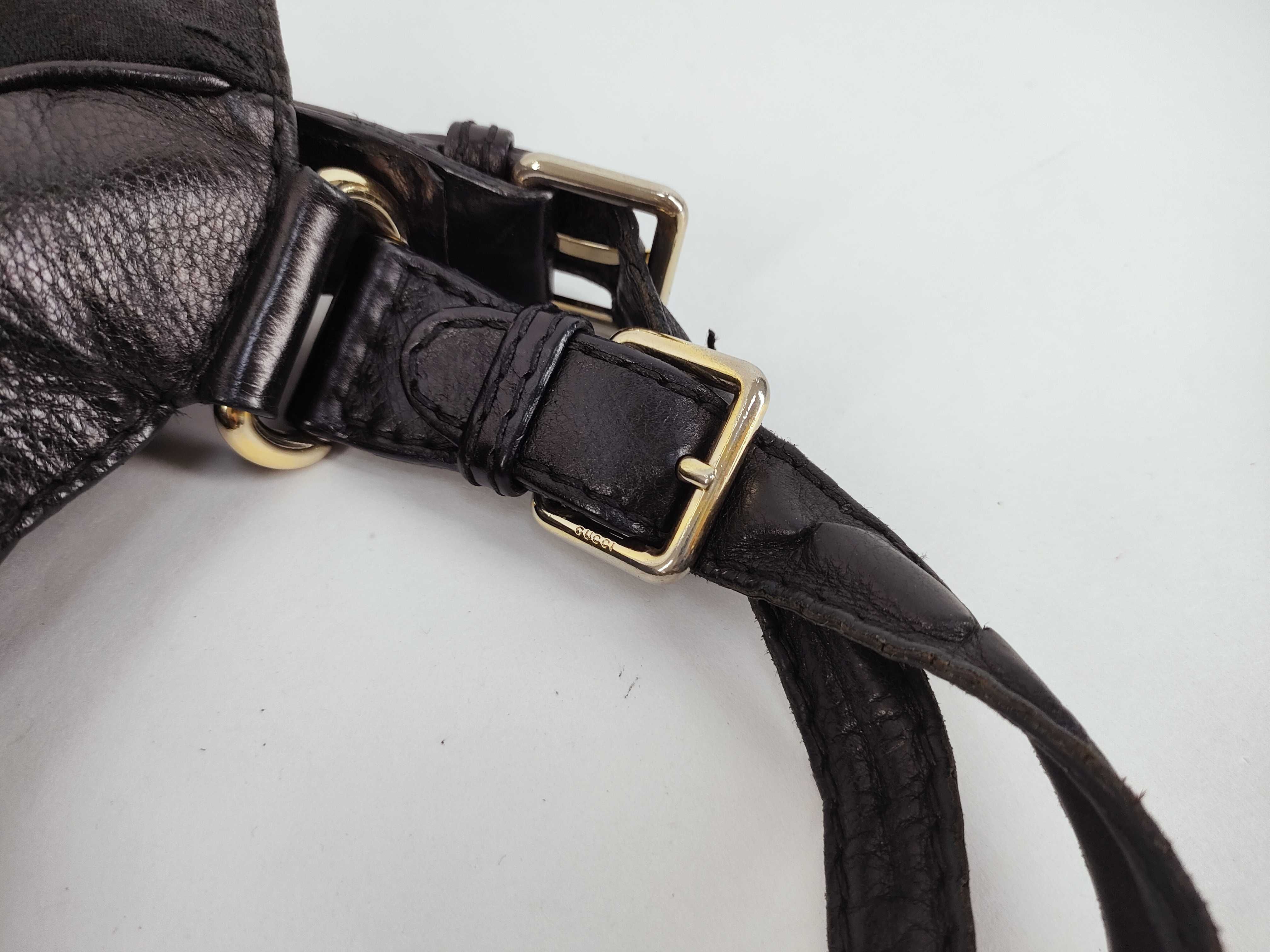 Guccissima Leather Shoulder Bag, Black, 203504 — view 4