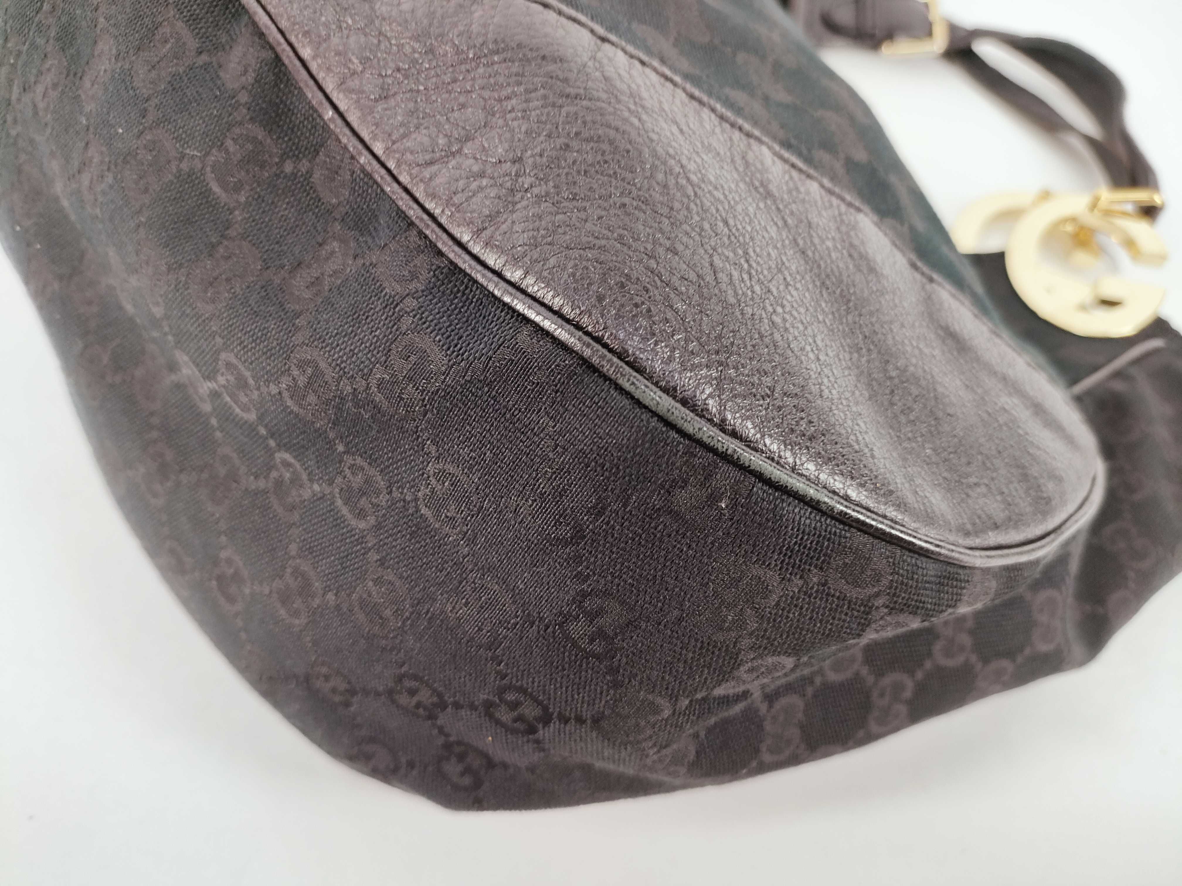 Guccissima Leather Shoulder Bag, Black, 203504 — view 6