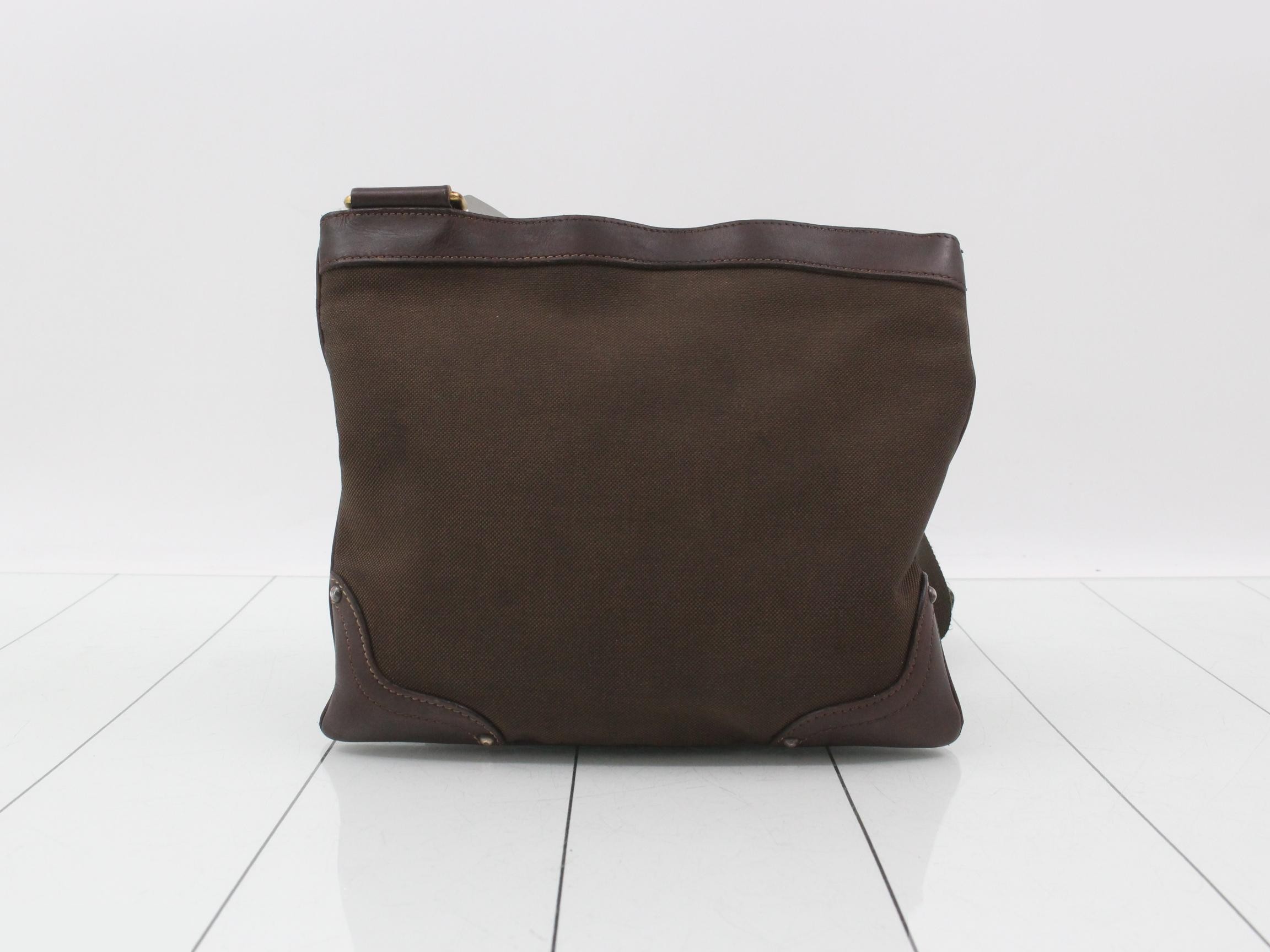 Jacquard logo leather shoulder bag — view 2