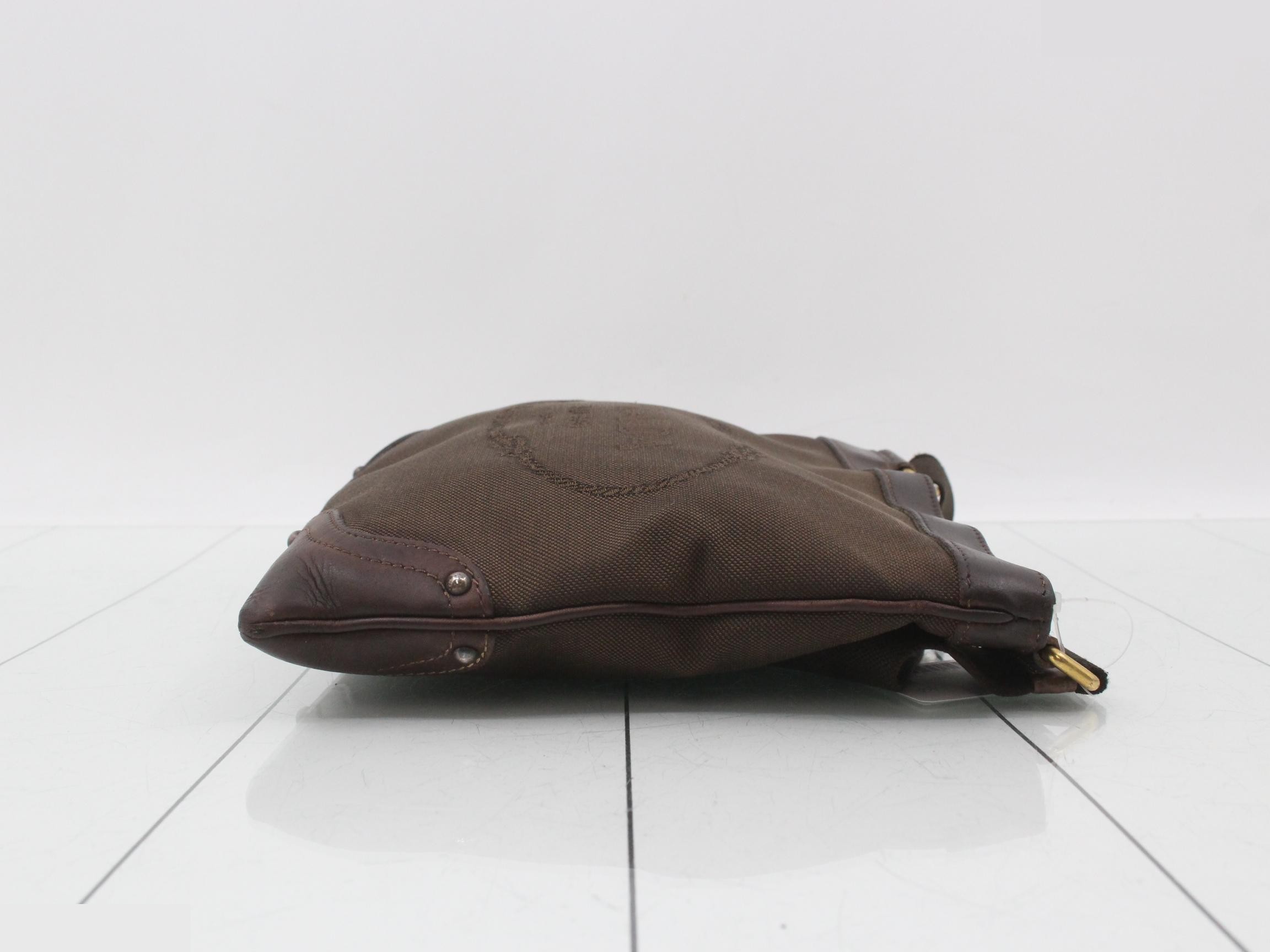Jacquard logo leather shoulder bag — view 3