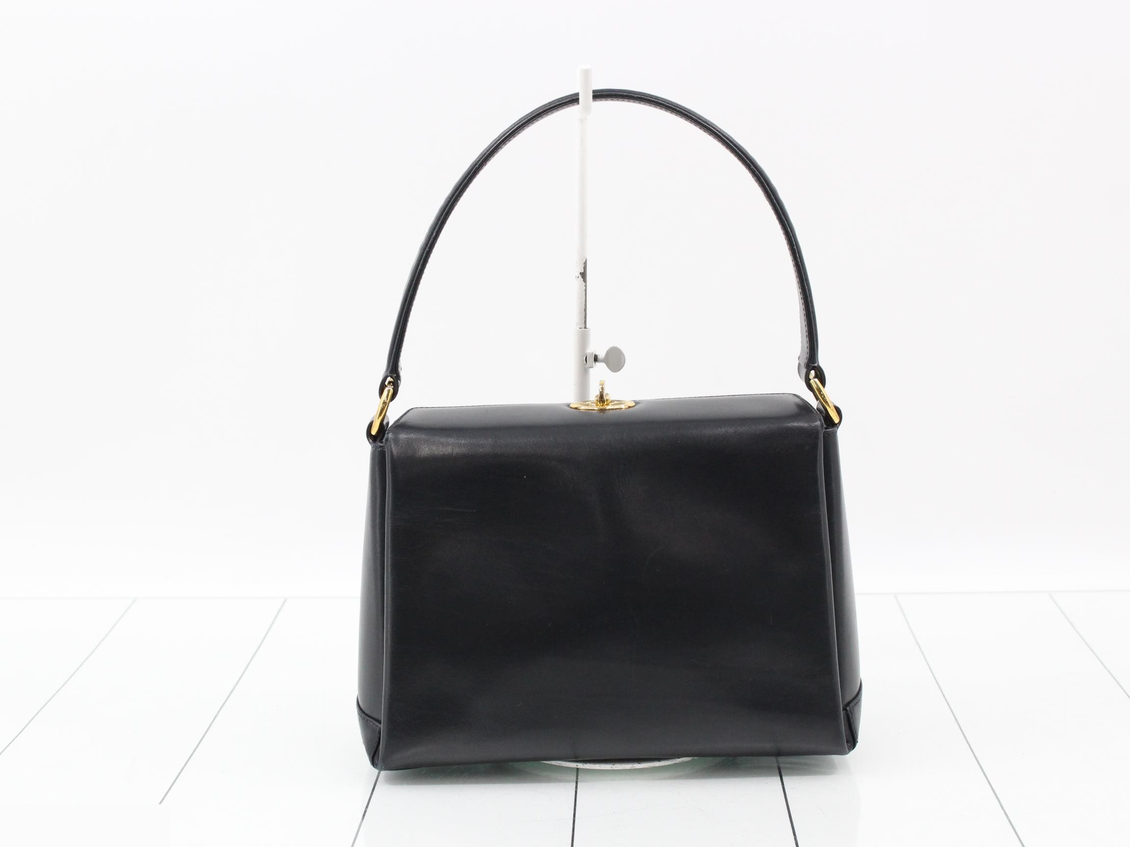 Turnlock One-Shoulder Bag, Leather — view 2