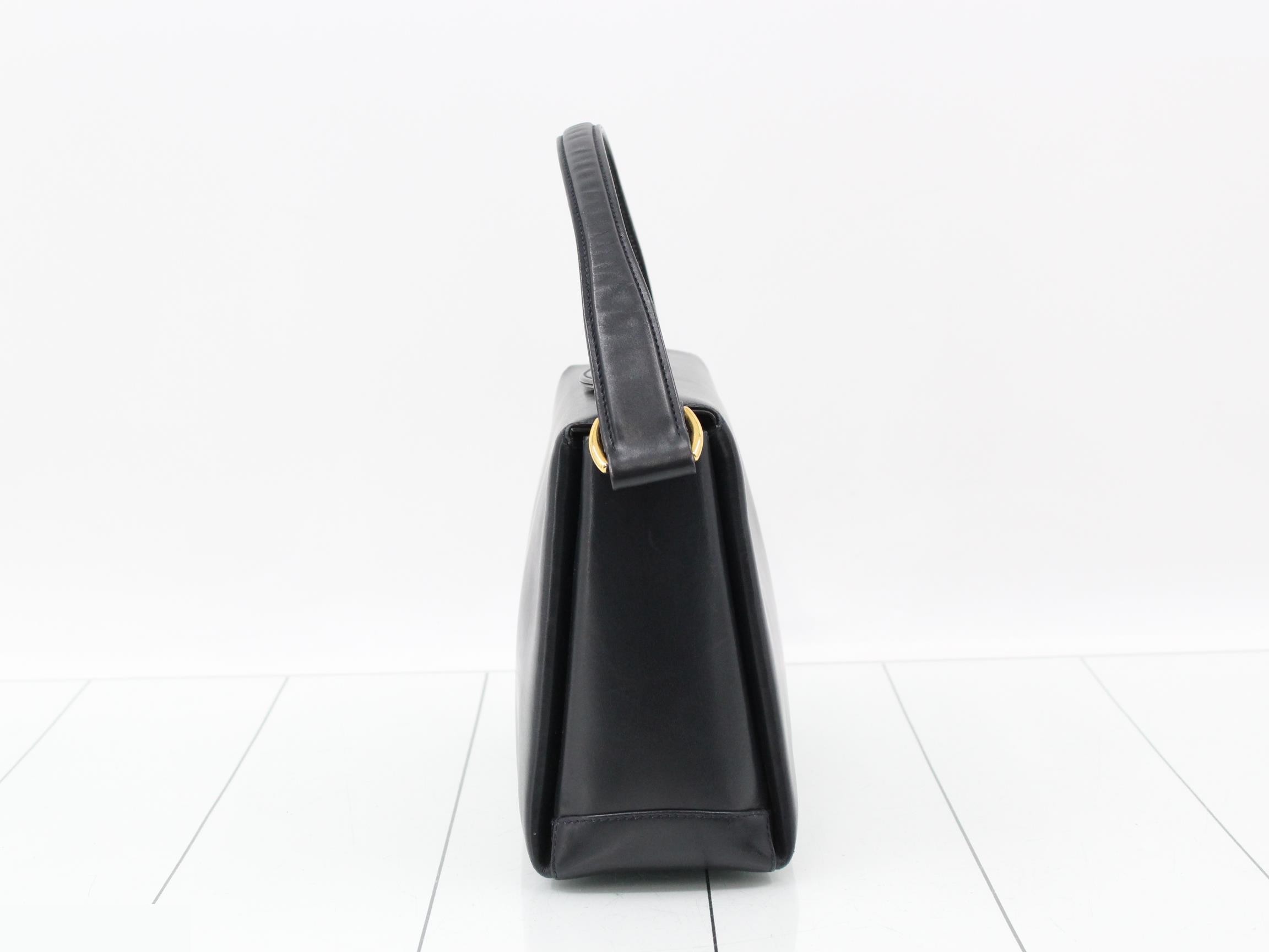 Turnlock One-Shoulder Bag, Leather — view 3