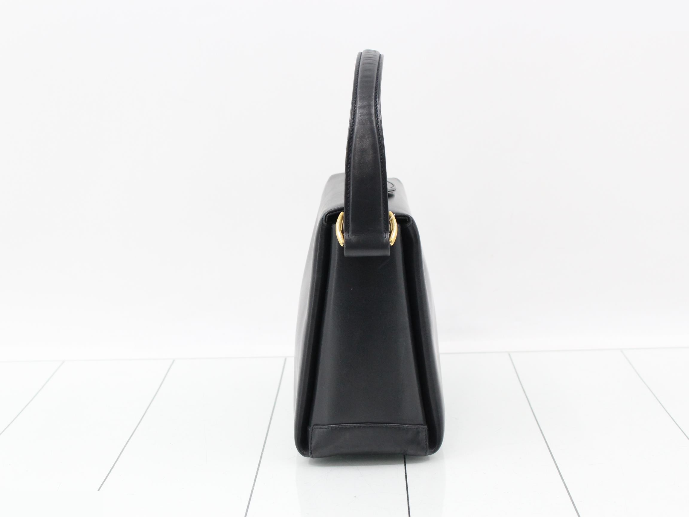 Turnlock One-Shoulder Bag, Leather — view 4
