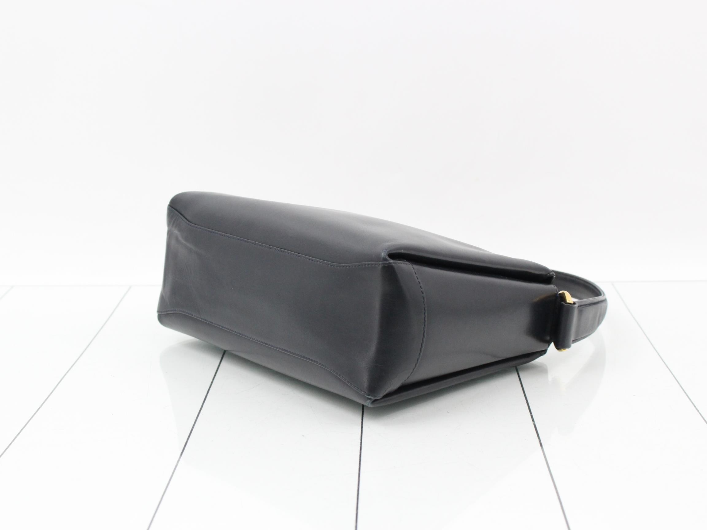 Turnlock One-Shoulder Bag, Leather — view 6