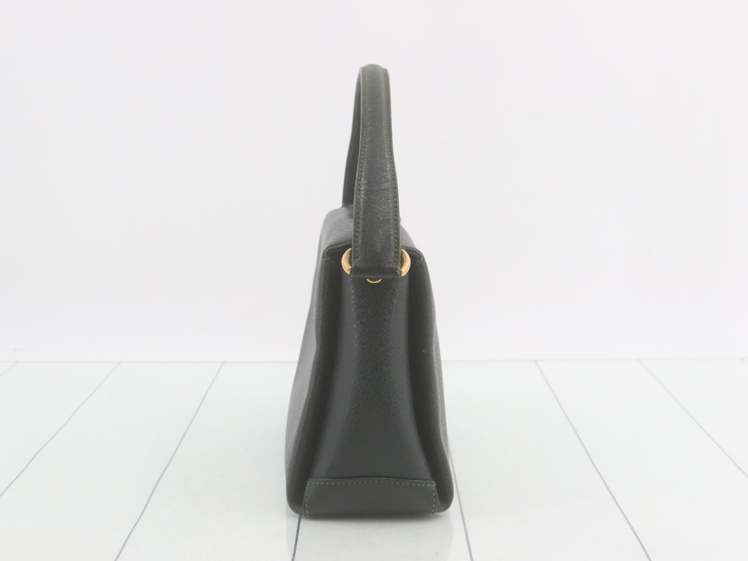 Bamboo Turnlock Shoulder Bag Green — view 4