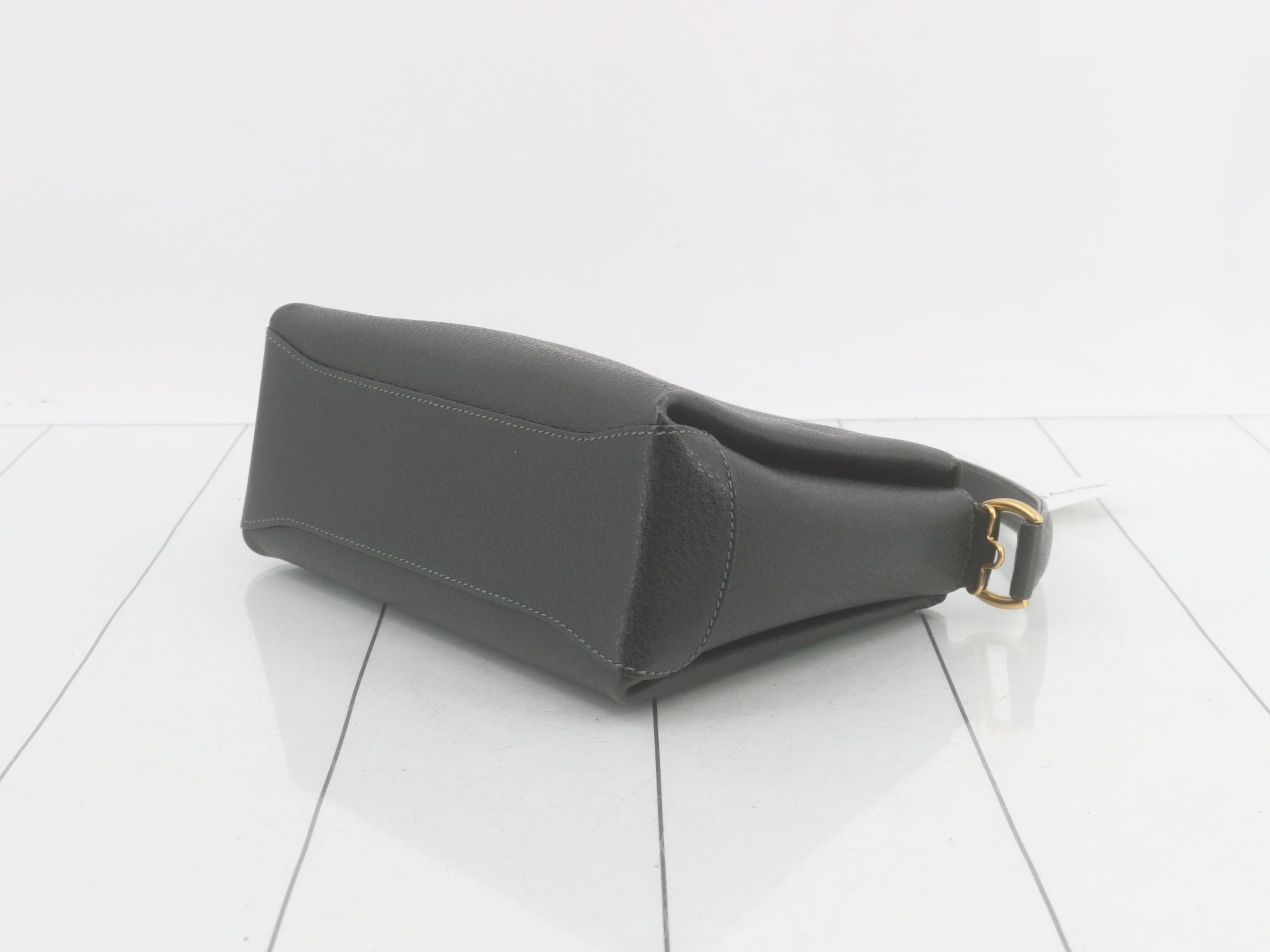 Bamboo Turnlock Shoulder Bag Green — view 6
