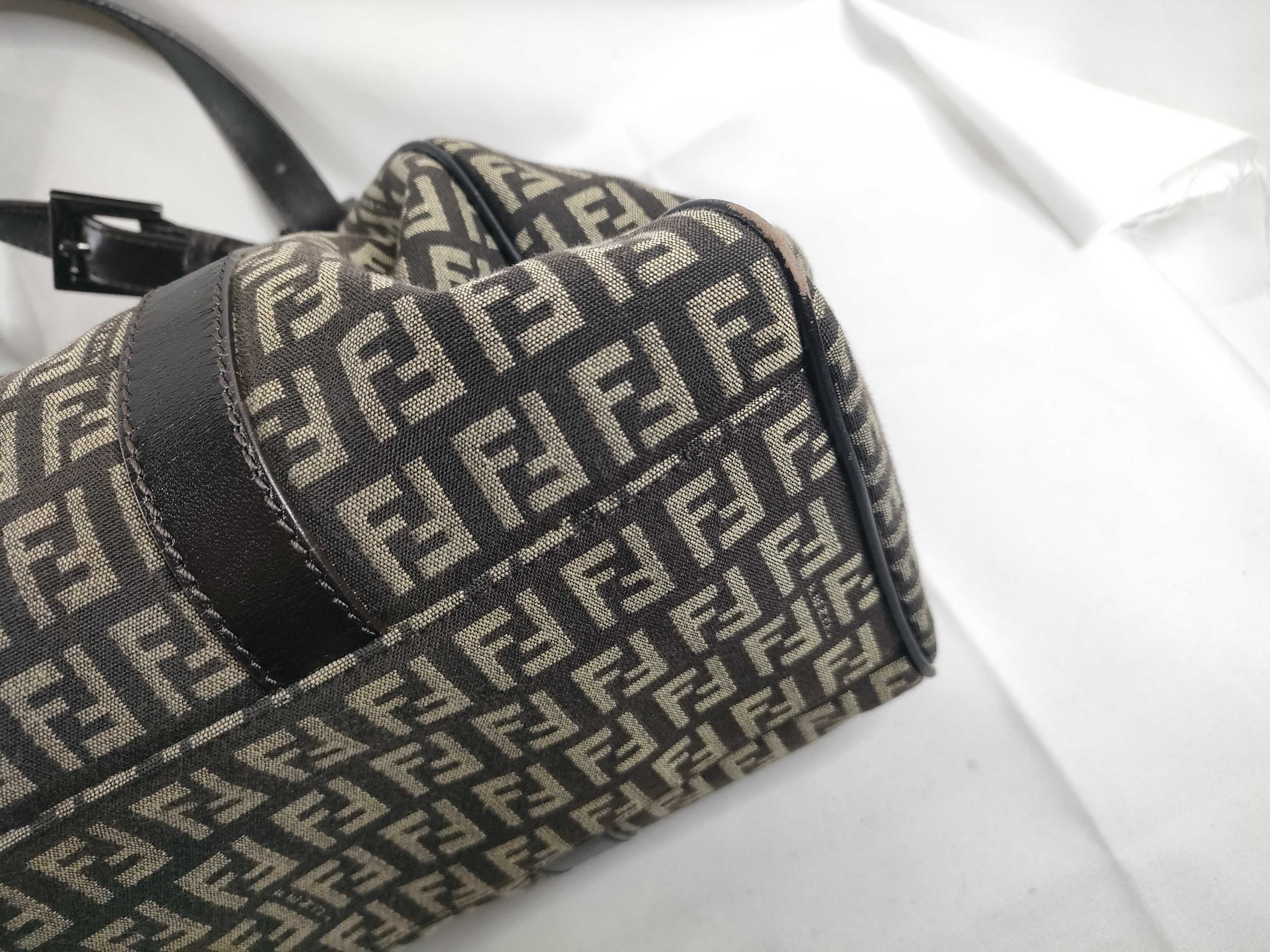 Zucca pattern Fendi Zucca canvas x leather handbag Brown 8BR091 handbag — view 5