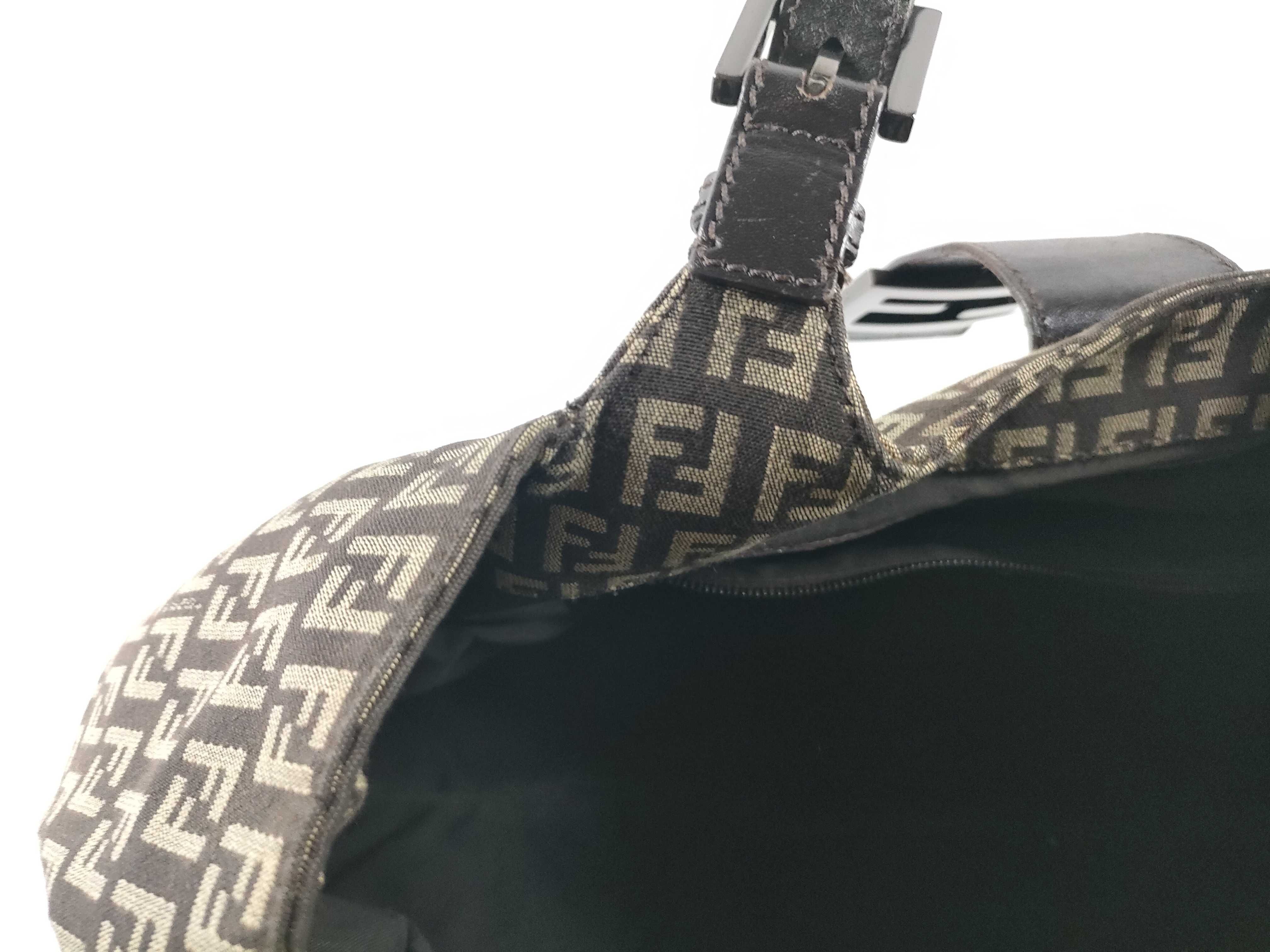 Zucca pattern Fendi Zucca canvas x leather handbag Brown 8BR091 handbag — view 8