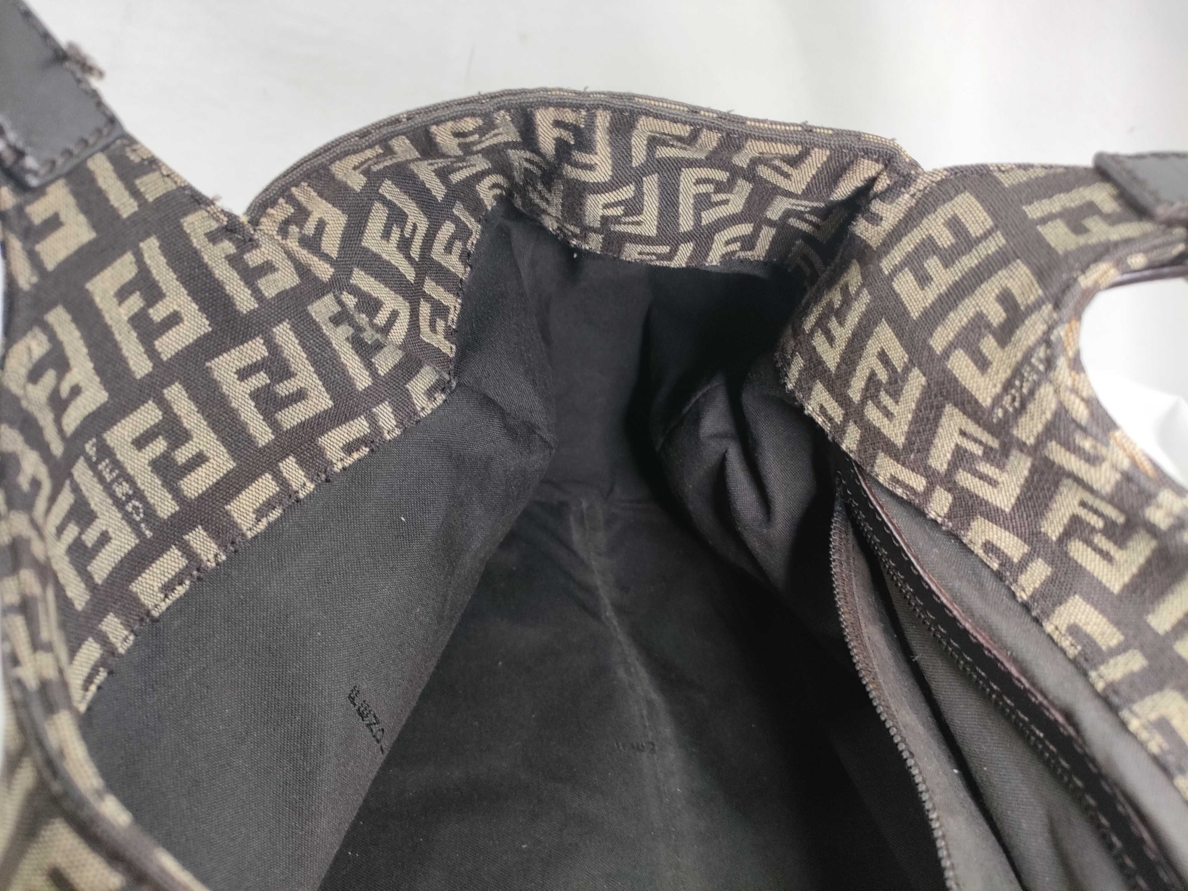 Zucca pattern Fendi Zucca canvas x leather handbag Brown 8BR091 handbag — view 10