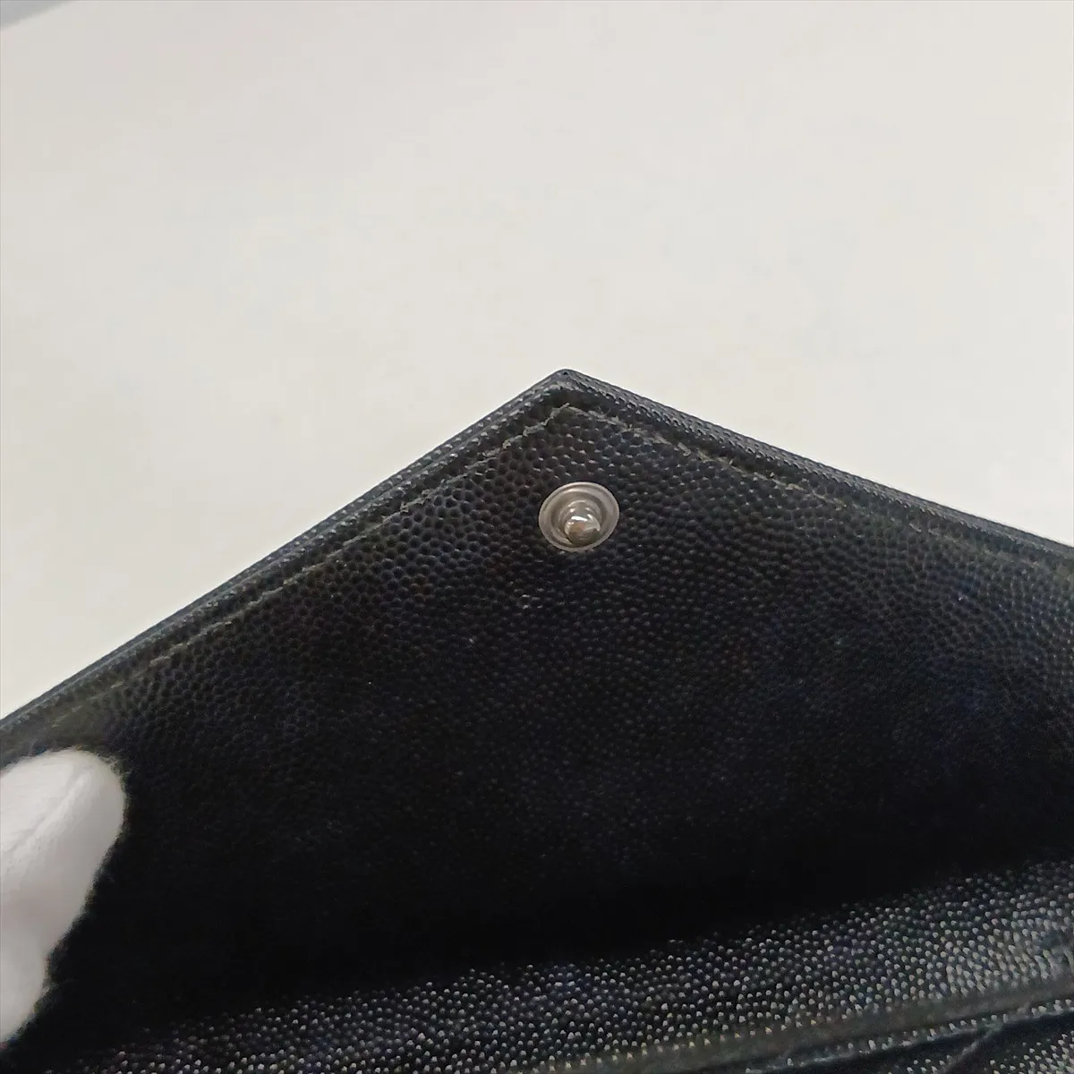 Envelope Leather Chain Wallet, Black, 695108 — view 11