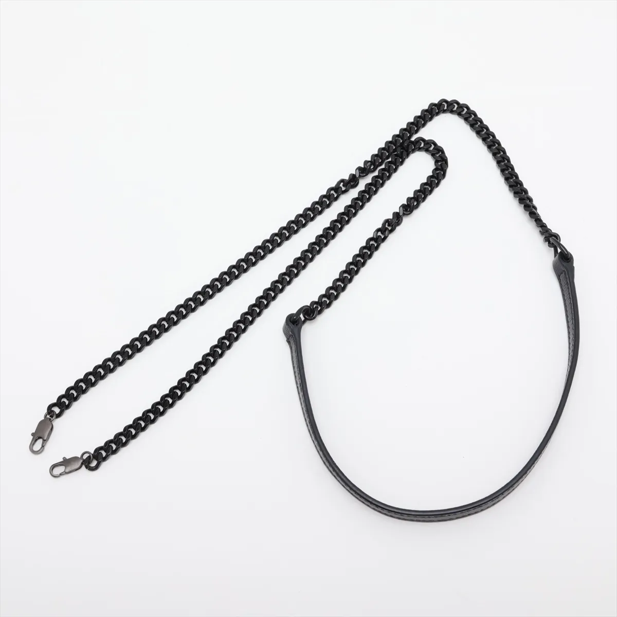 Envelope Leather Chain Wallet, Black, 695108 — view 5
