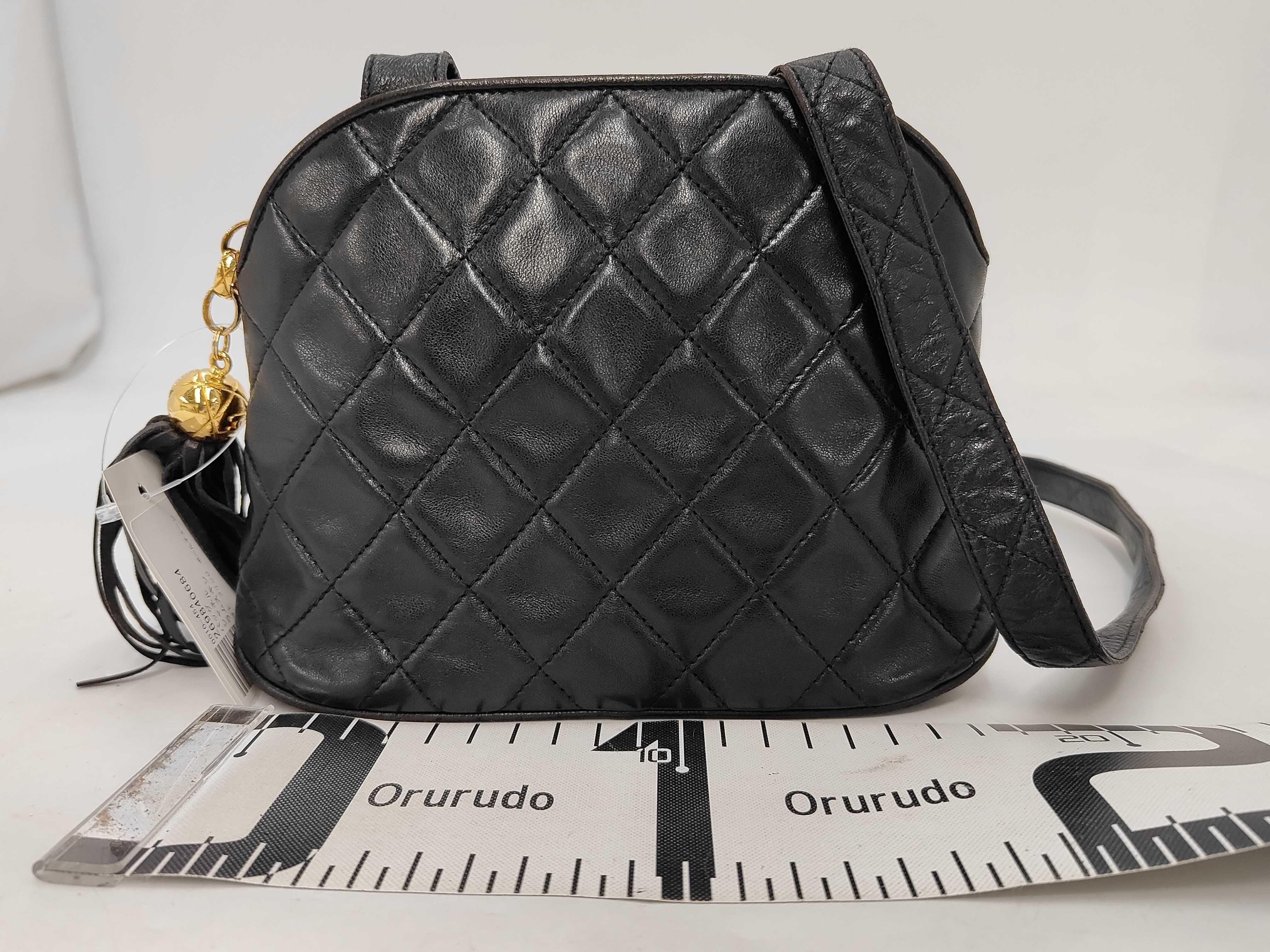 Lambskin Mat Fringe Ball Chain Shoulder Bag — view 2