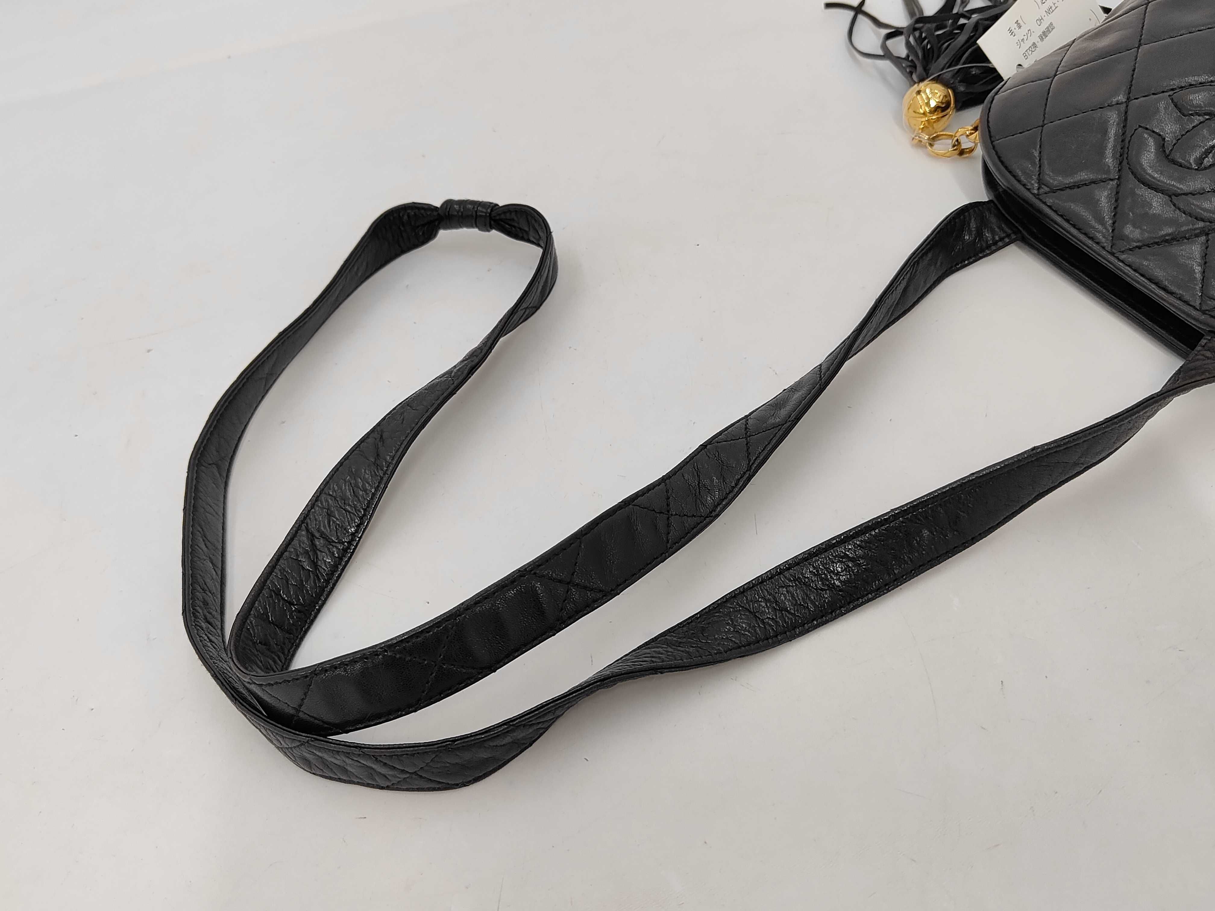 Lambskin Mat Fringe Ball Chain Shoulder Bag — view 3