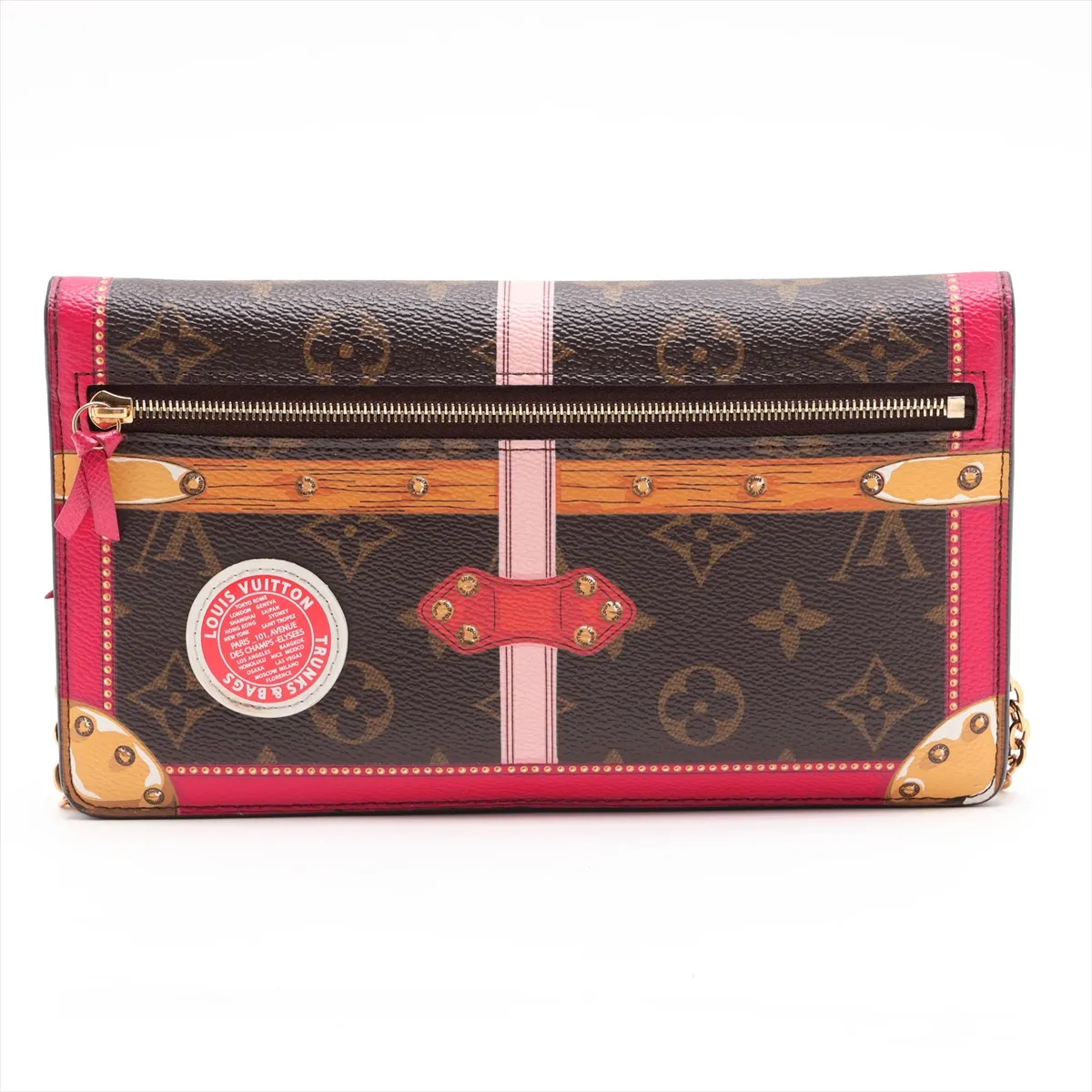 Monogram Summer Trunk Pochette Weekend M62456 UB1128 Brown x Pink — view 2
